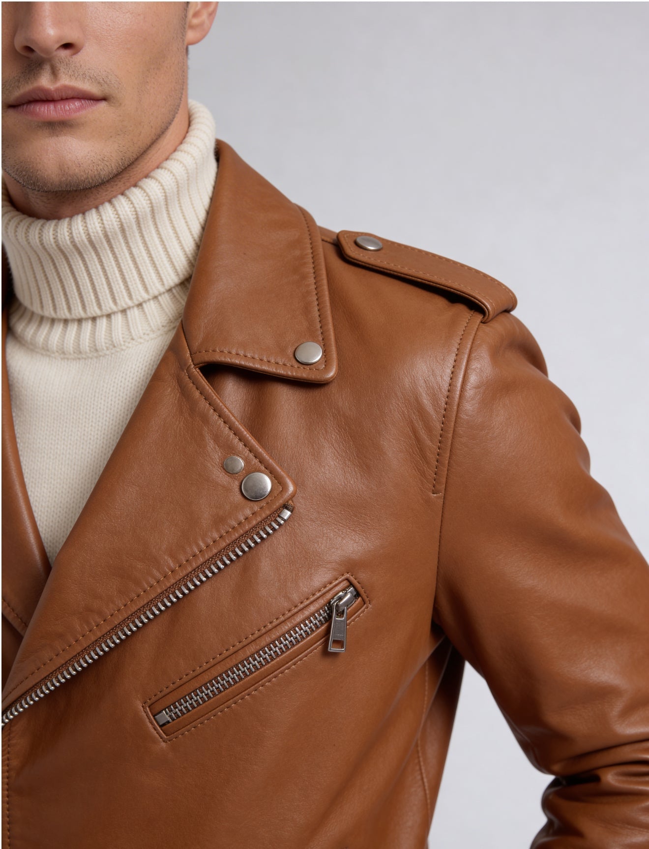 Raphael Leather Biker Jacket-4