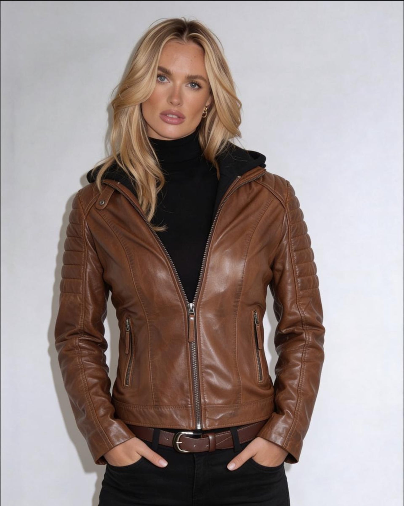 REBECCA BIKER LEATHER JACKET-3