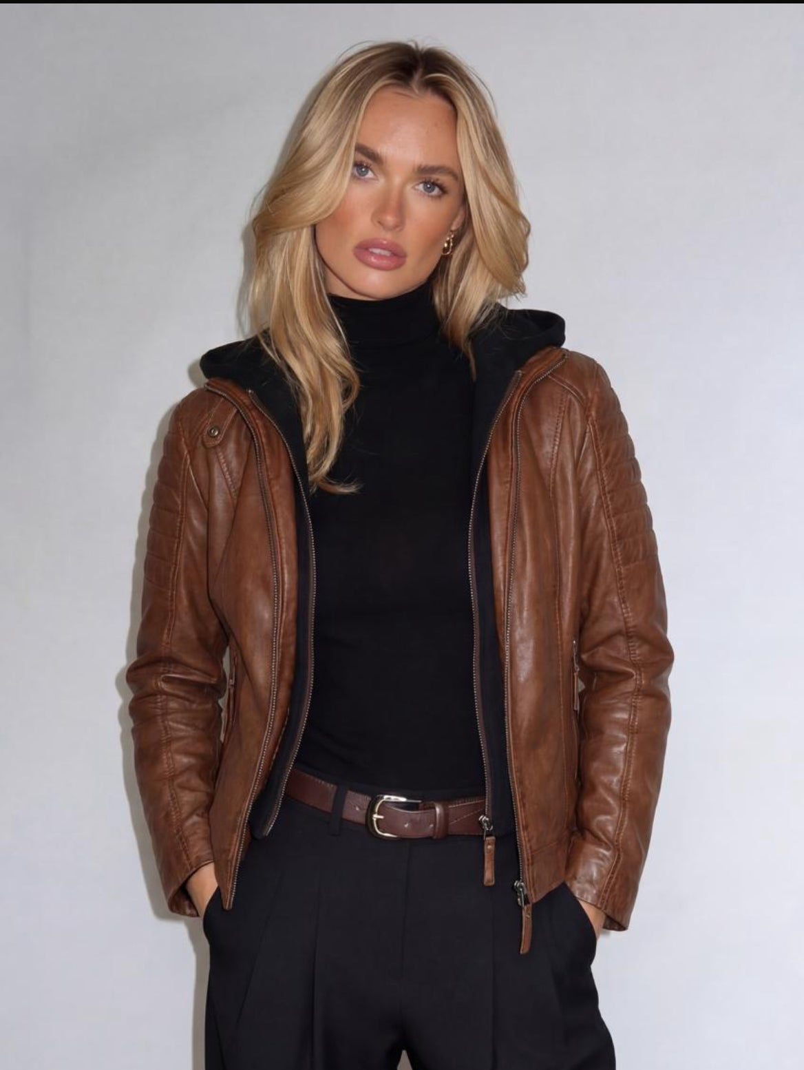 REBECCA BIKER LEATHER JACKET-5