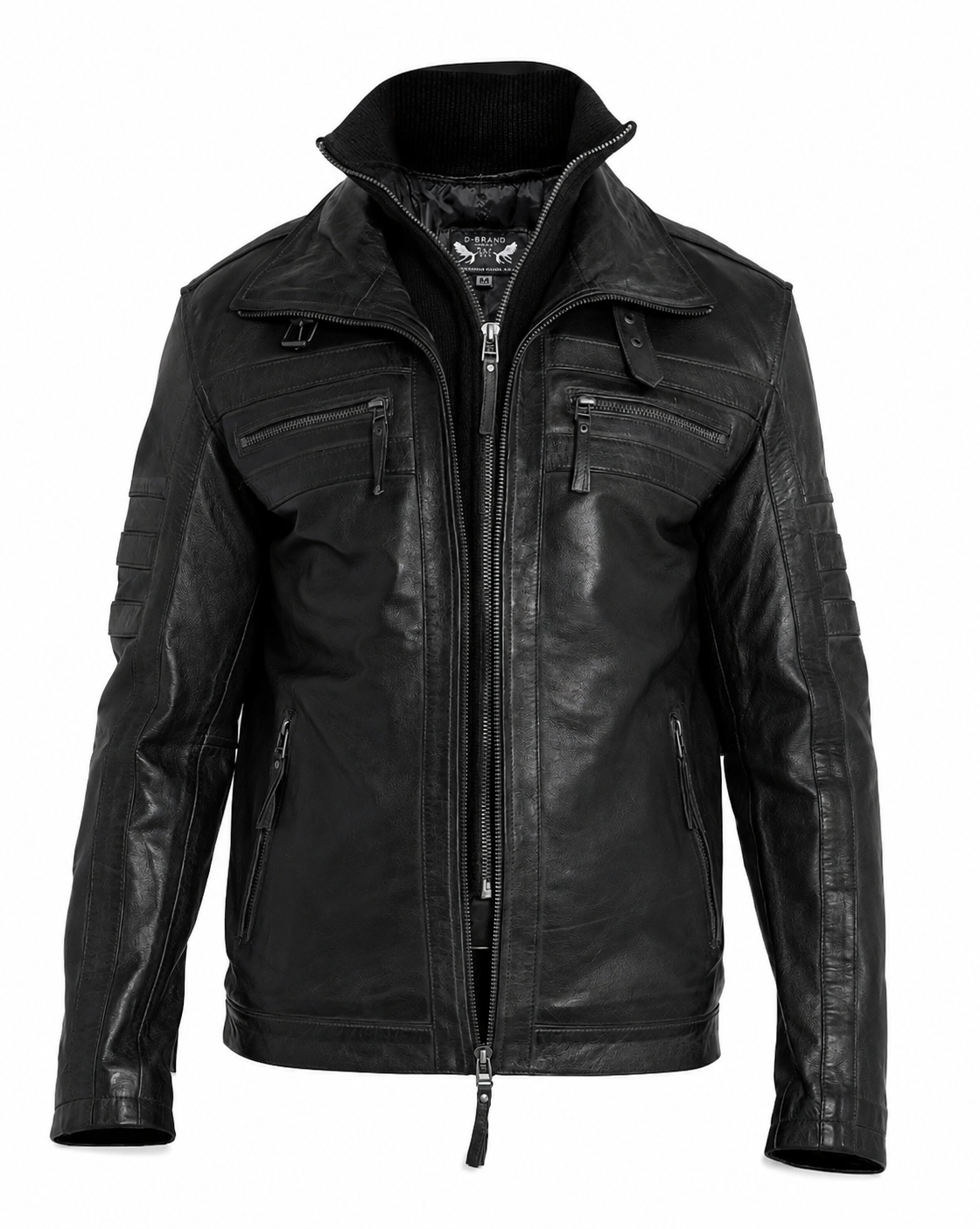 Baldwin Leather Jacket Black-thumbmail-4