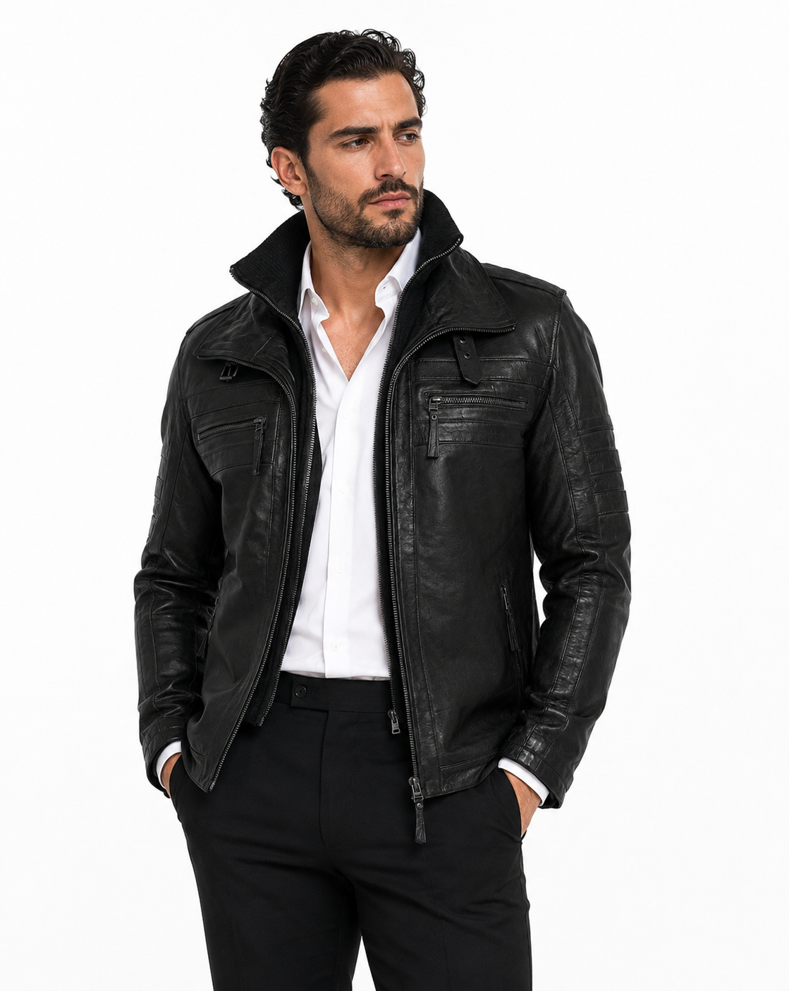 Baldwin Leather Jacket Black