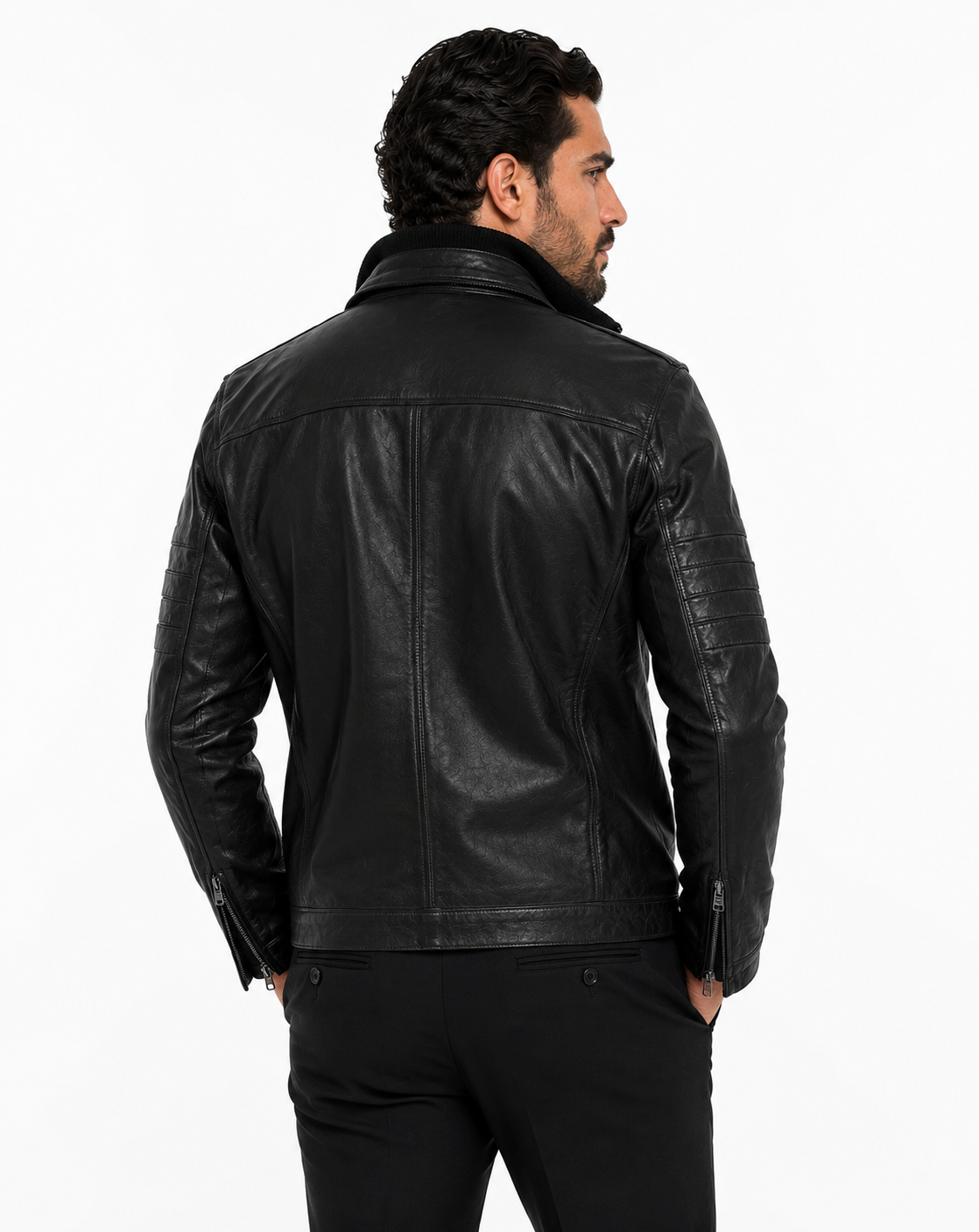 Baldwin Leather Jacket Black-thumbmail-3
