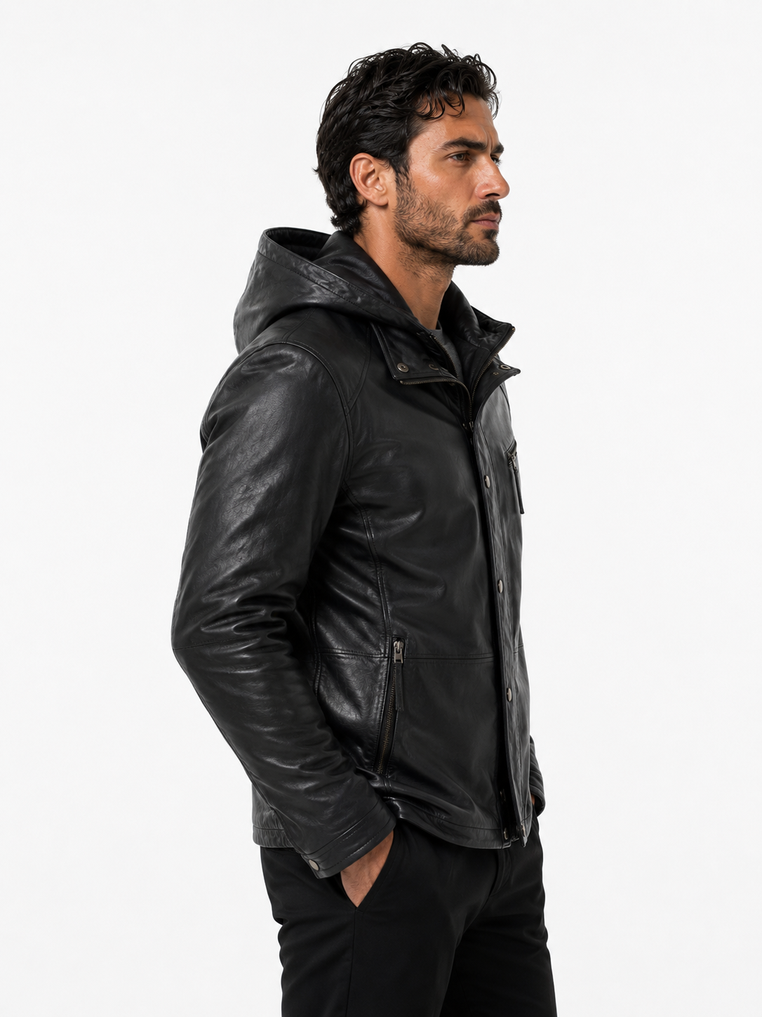 Varvatos Leather Jacket Black-thumbmail-3