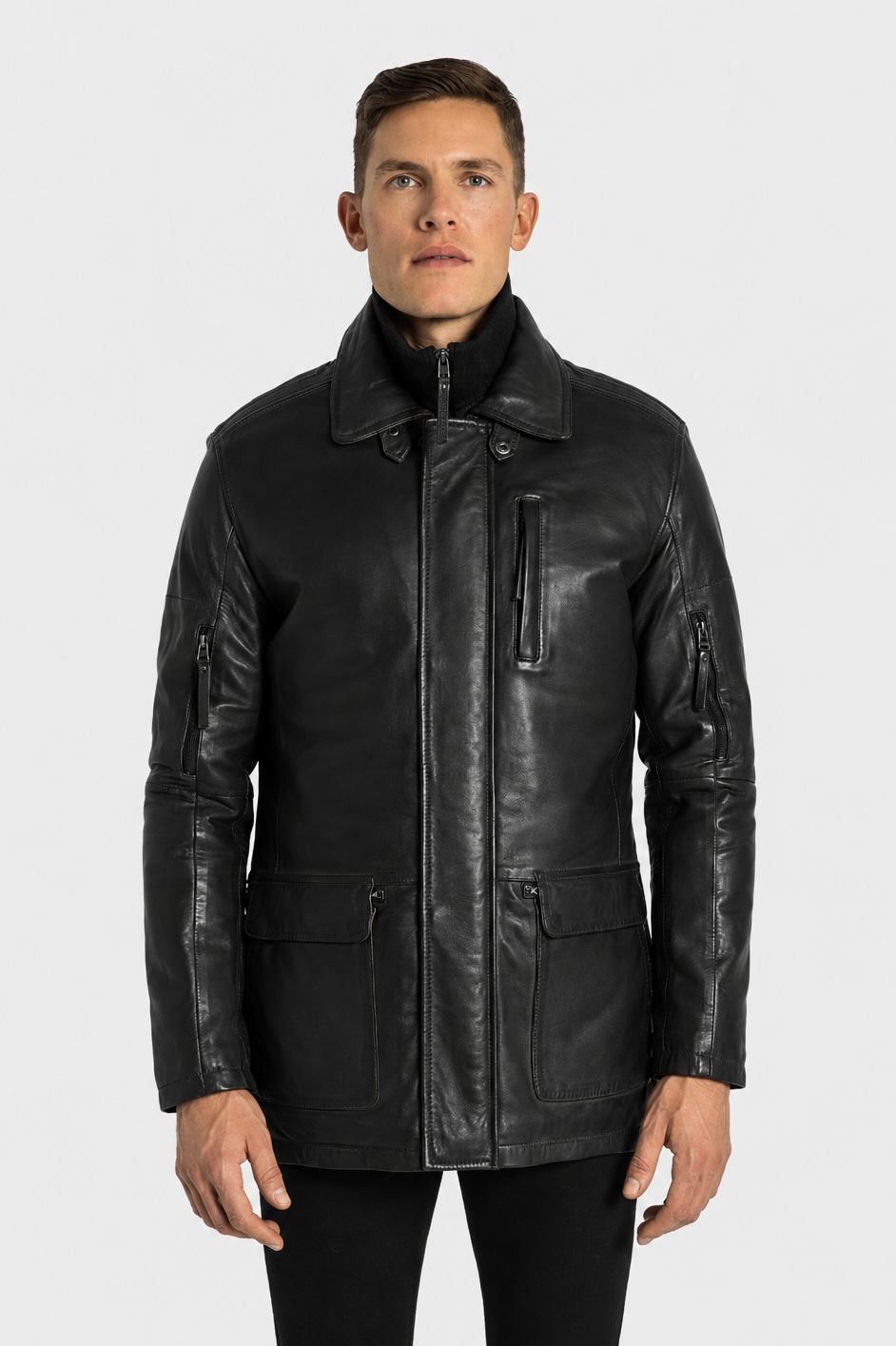 Daniel Leather Jacket Black