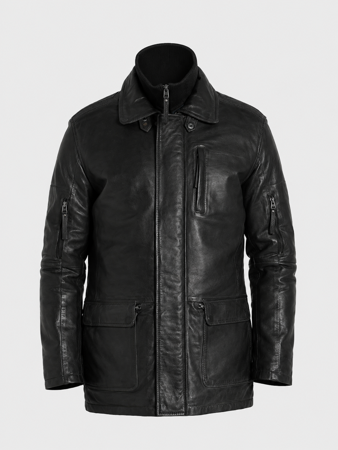 Daniel Leather Jacket Black-thumbmail-4