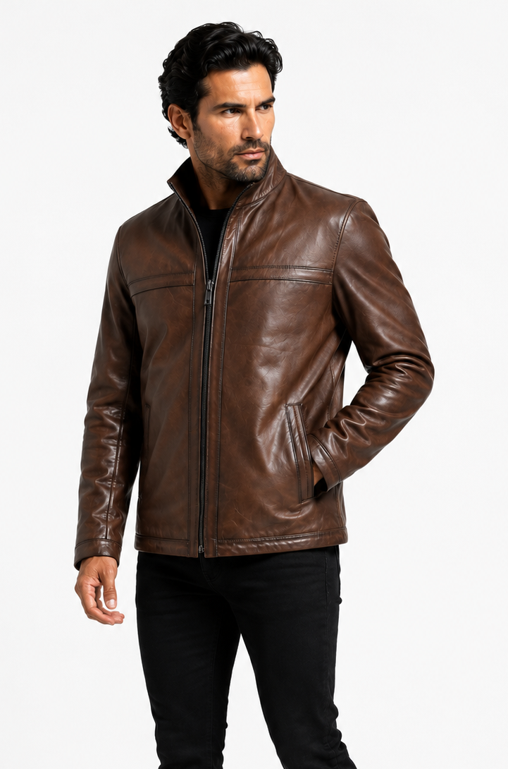 STEPHANE MEN'S PREMIUM GENUINE LEATHER JACKET-thumbmail-1