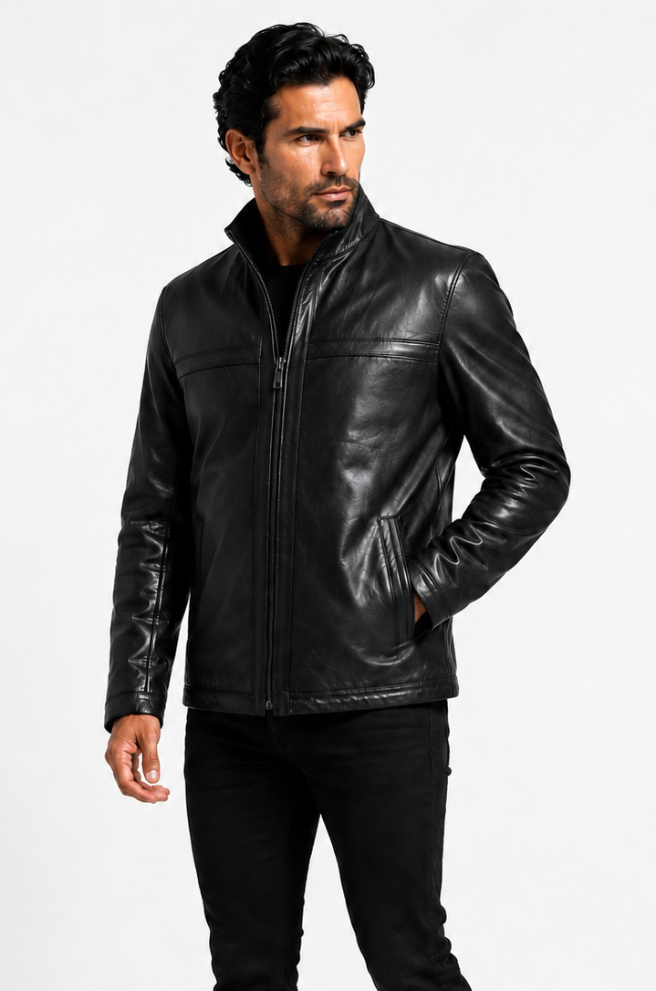 STEPHANE Men's Premium Genuine Leather Jacket-thumbmail-1