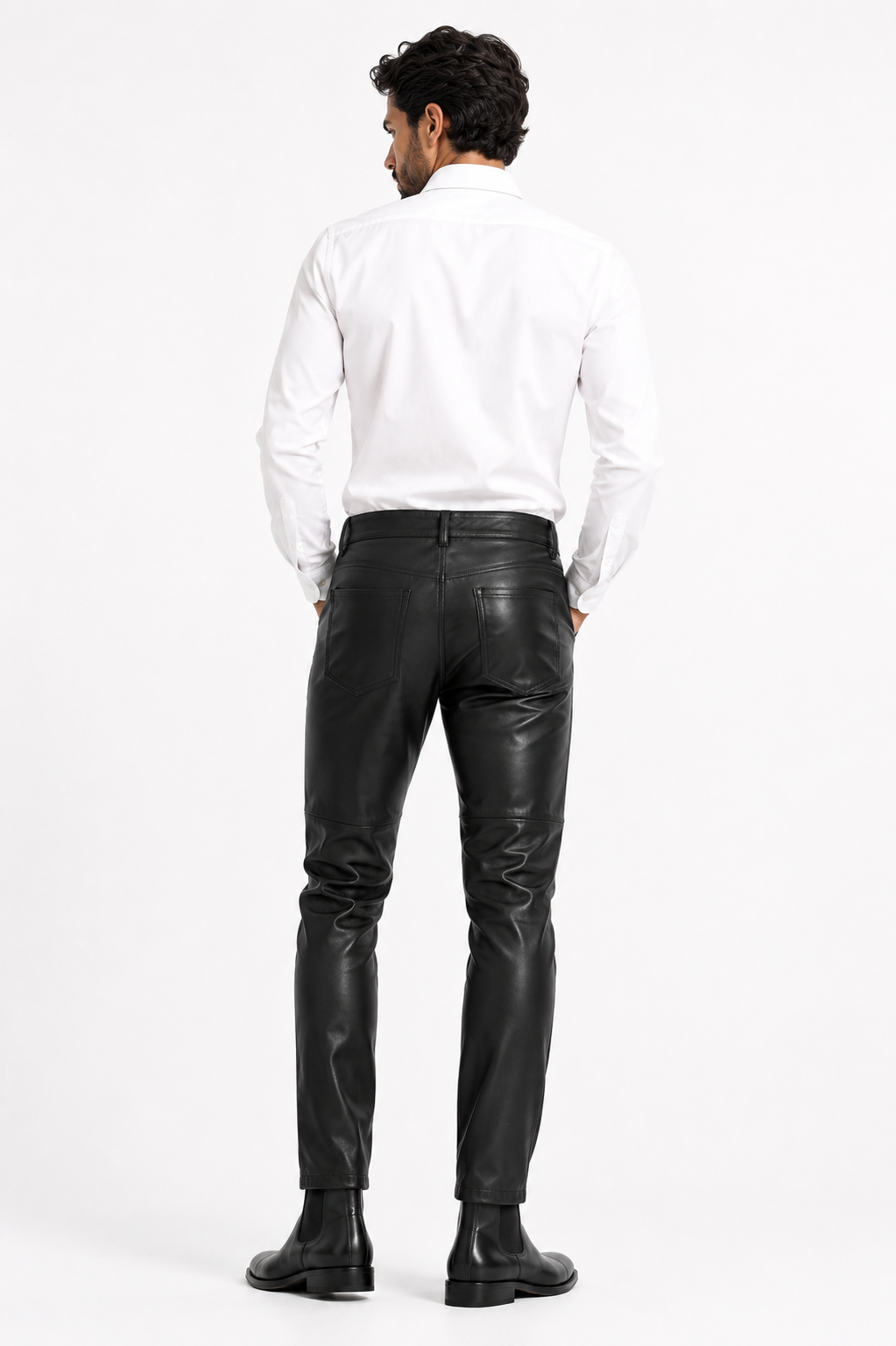Men's Genuine Red Leather Pants-thumbmail-10