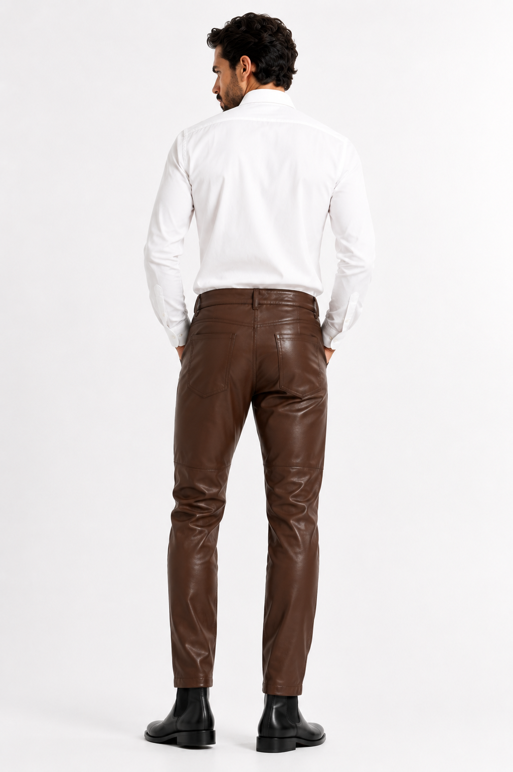 Men's Genuine Red Leather Pants-thumbmail-7