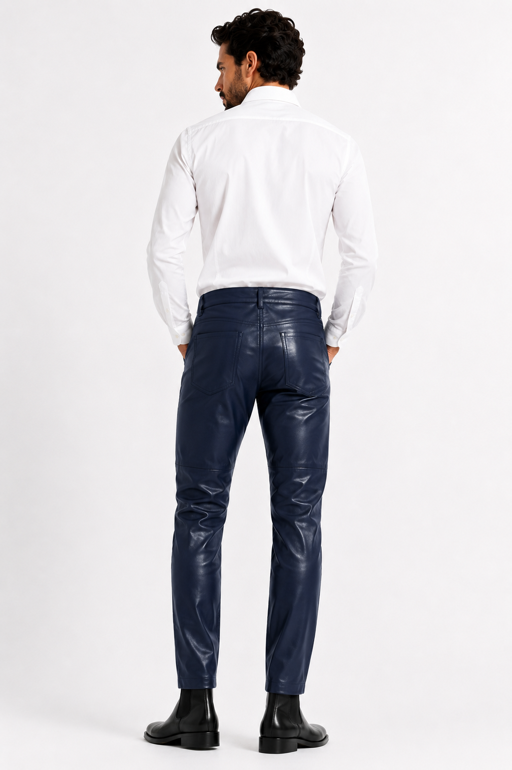 Men's Genuine Red Leather Pants-thumbmail-13