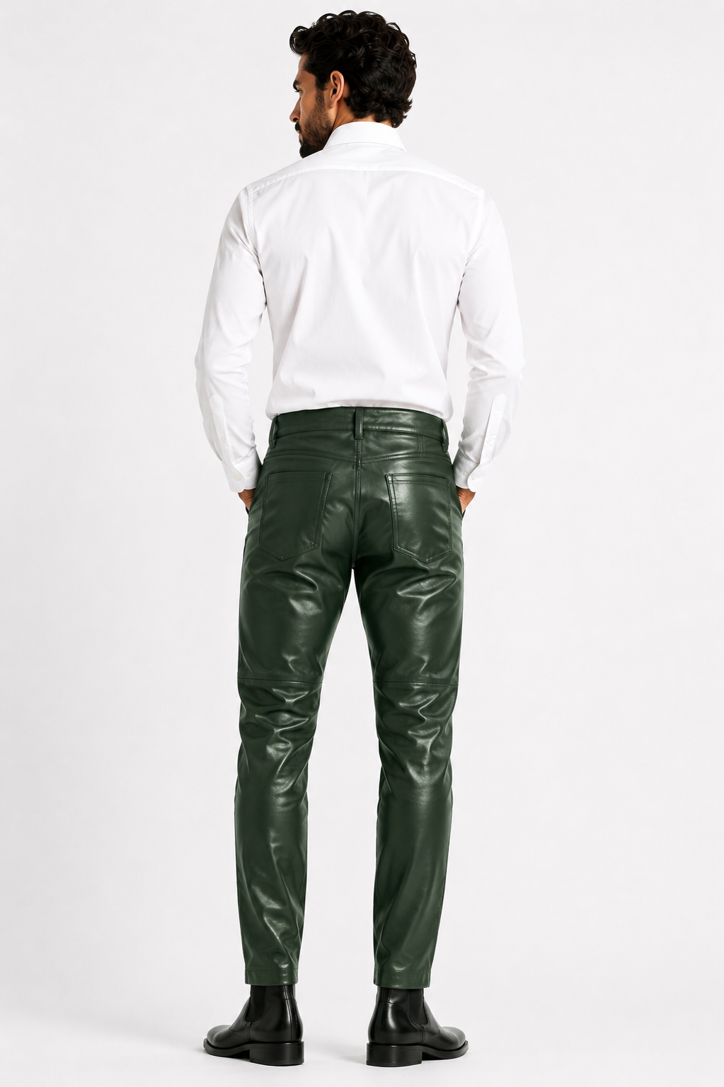 Men's Genuine Red Leather Pants-thumbmail-16