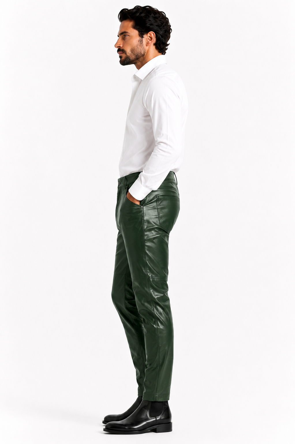 Men's Genuine Red Leather Pants-thumbmail-17