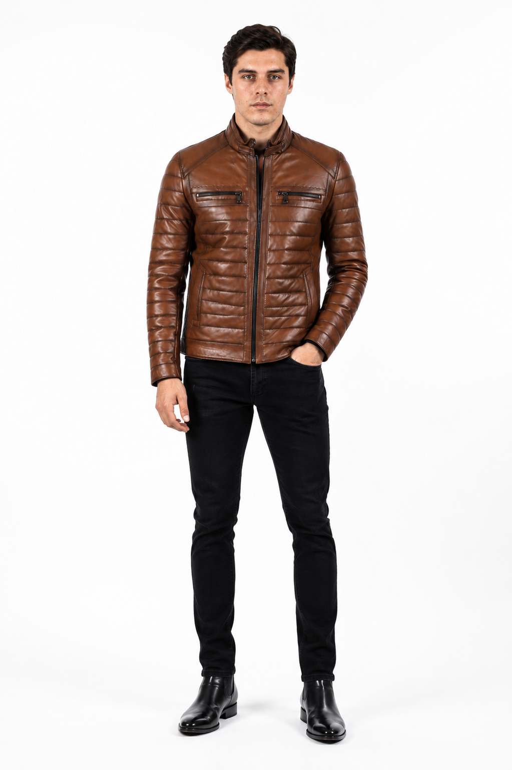 DRAVEN  MEN'S QUILTED LEATHER  jacket-thumbmail-1