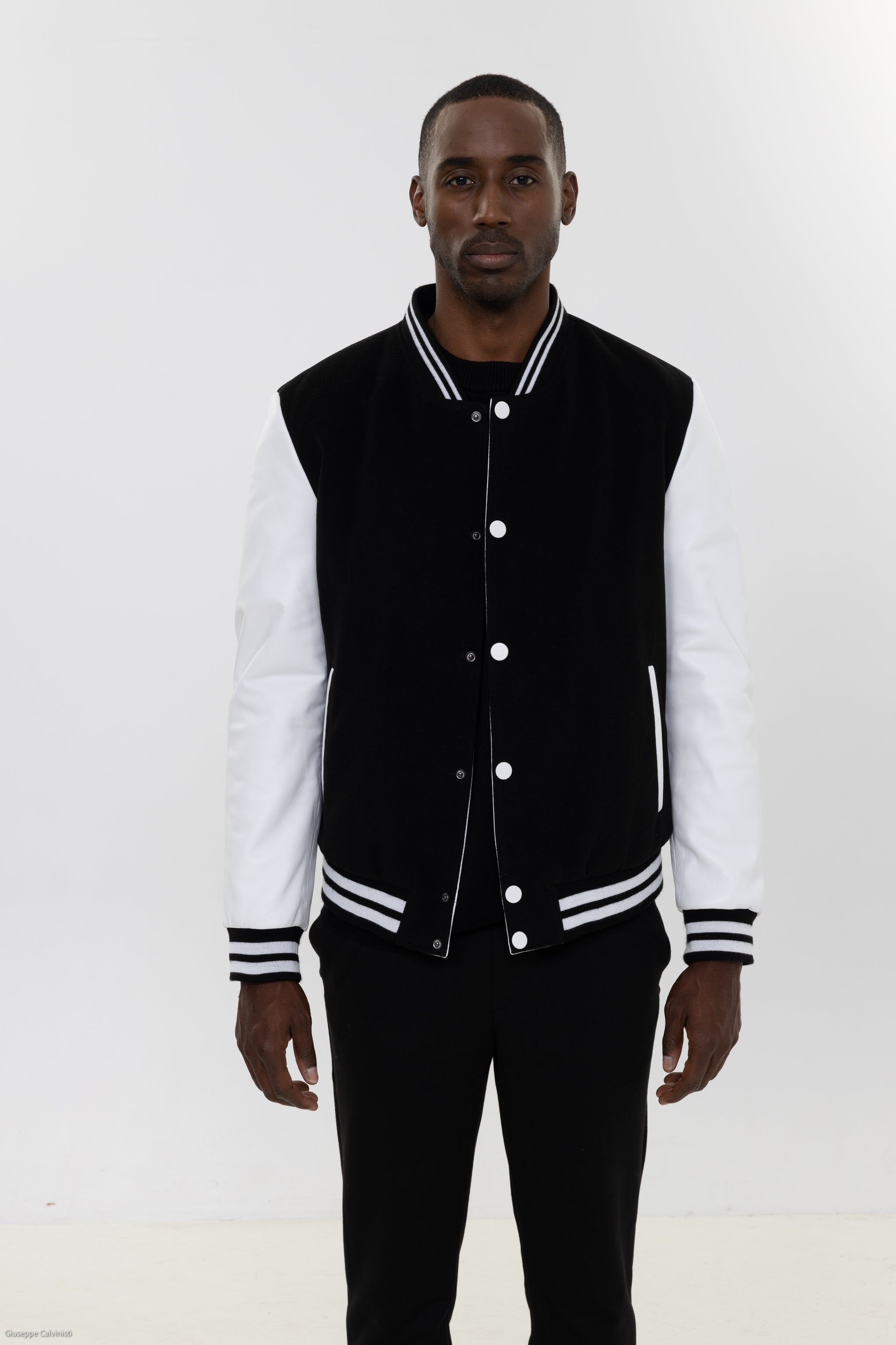 Tommy Bomber Jacket With Leather Sleeves