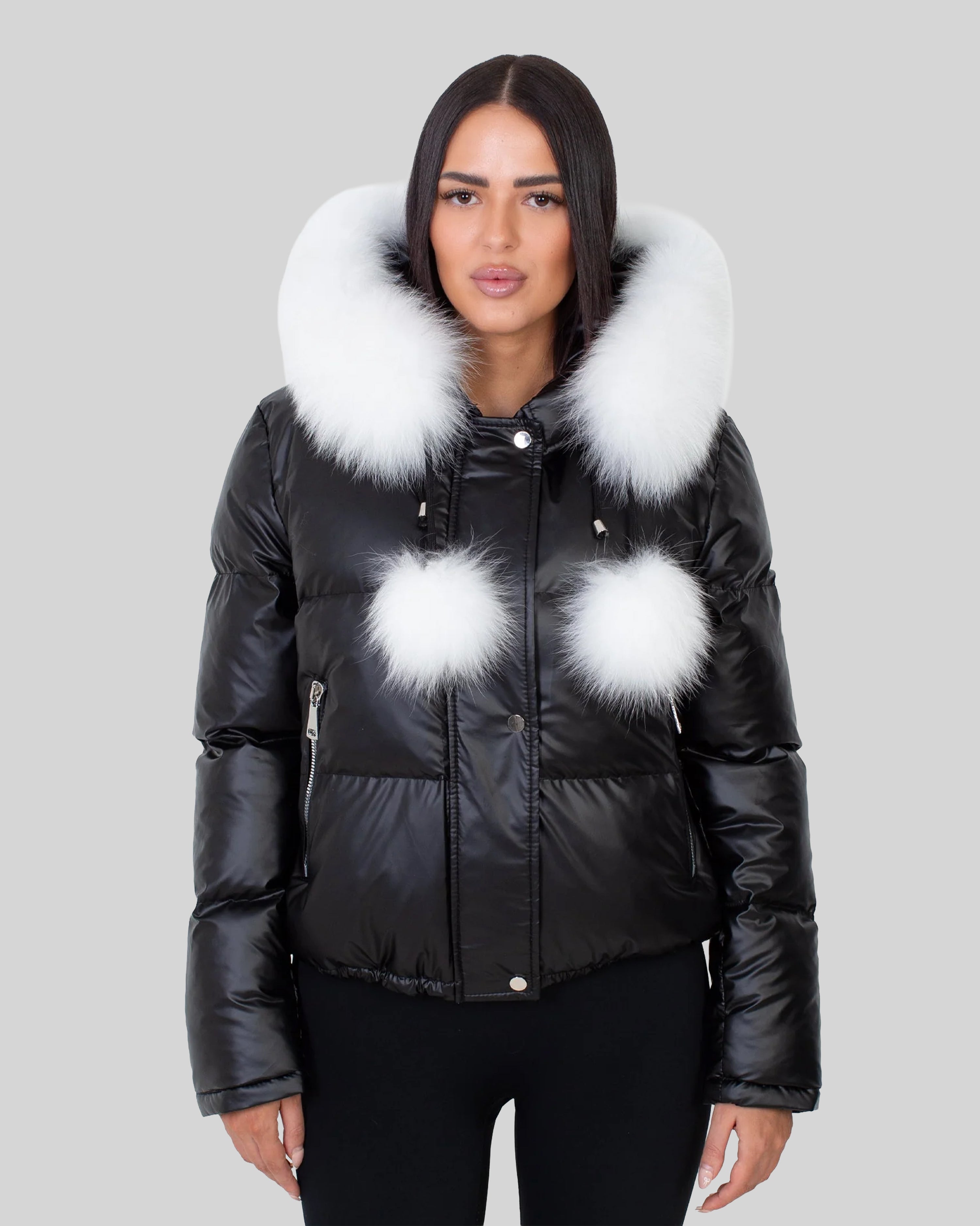 Avery Puffer Jacket with natural fur