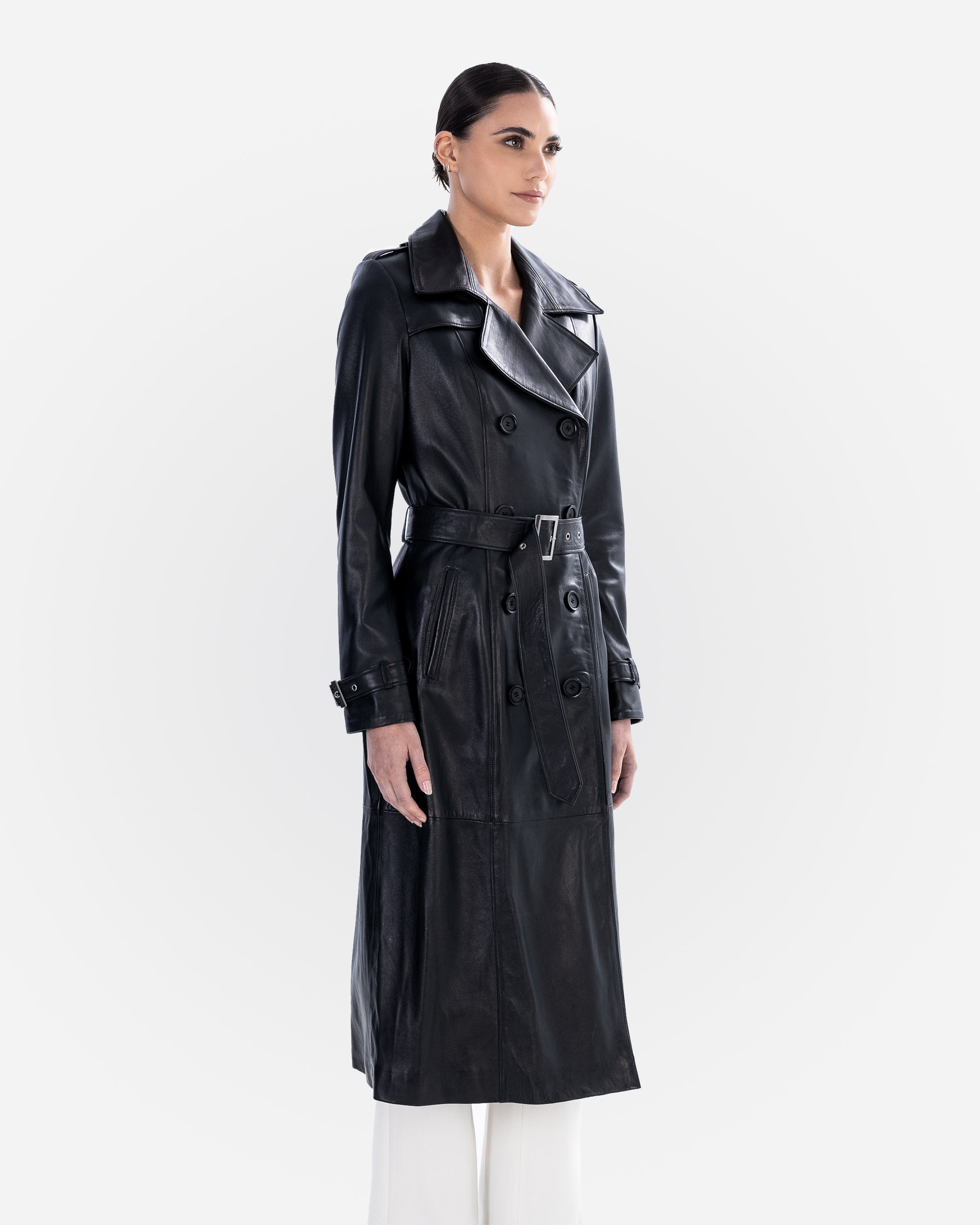 Adèle Leather Trench Coat