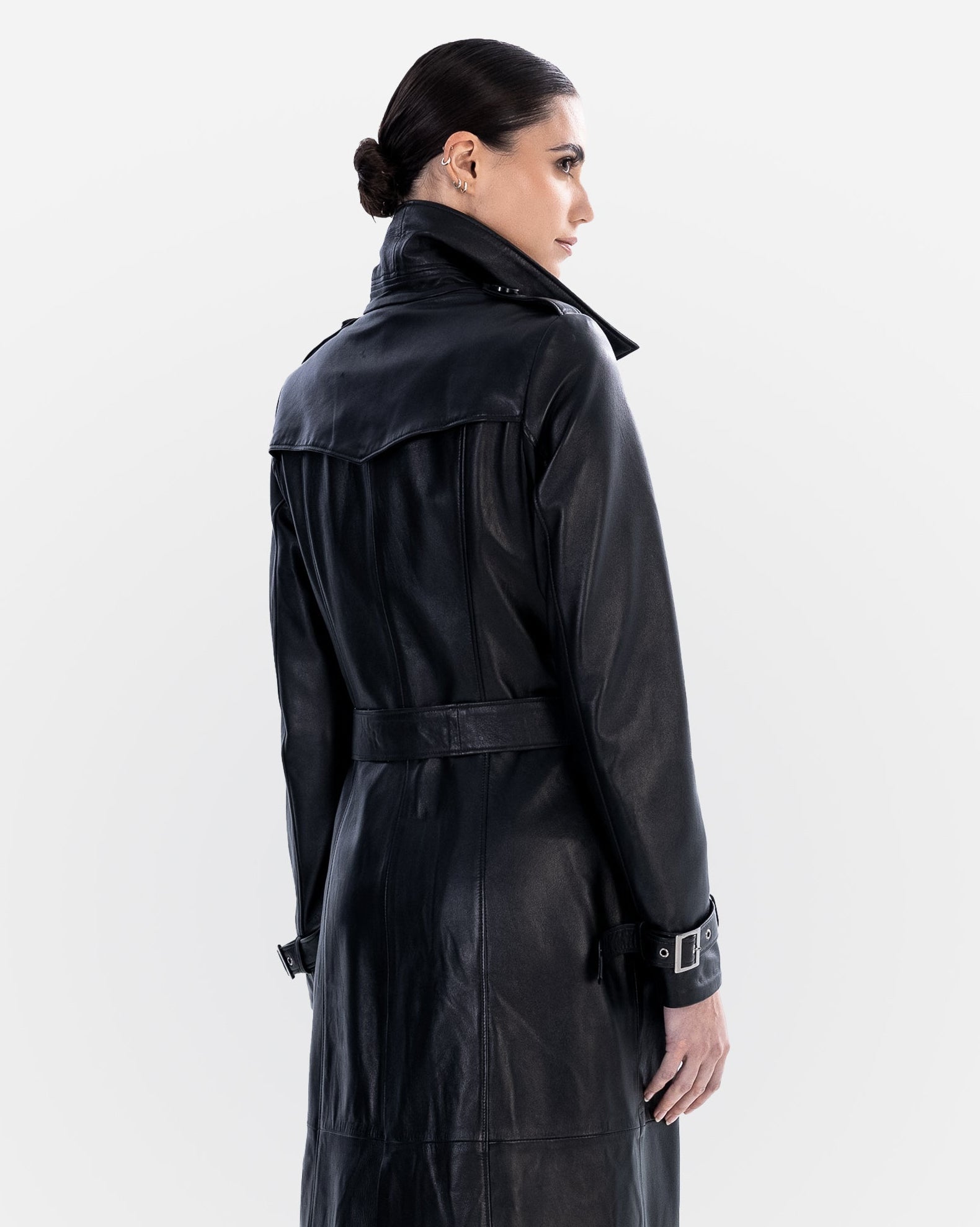 Adèle Leather Trench Coat-thumbmail-3