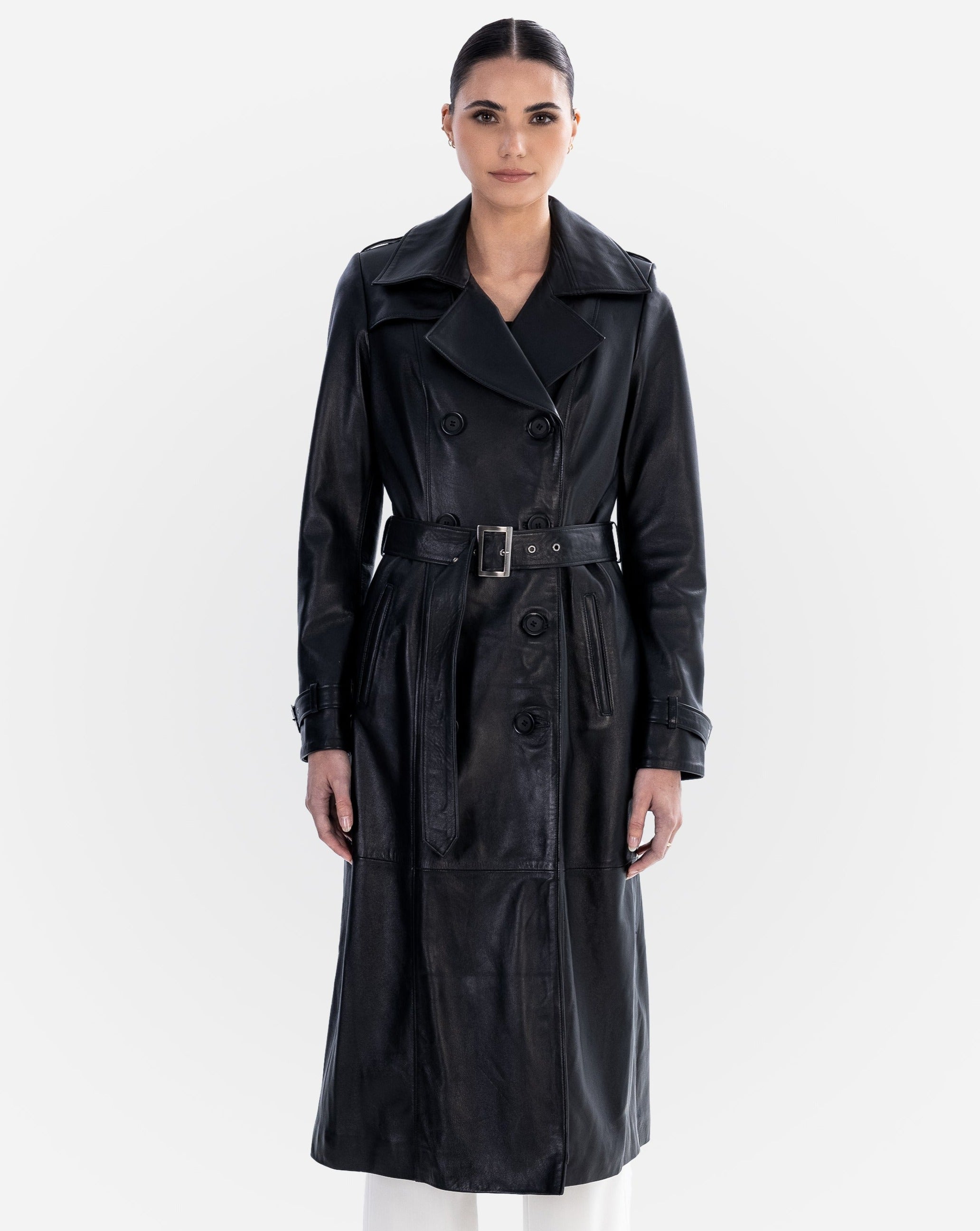 Adèle Leather Trench Coat