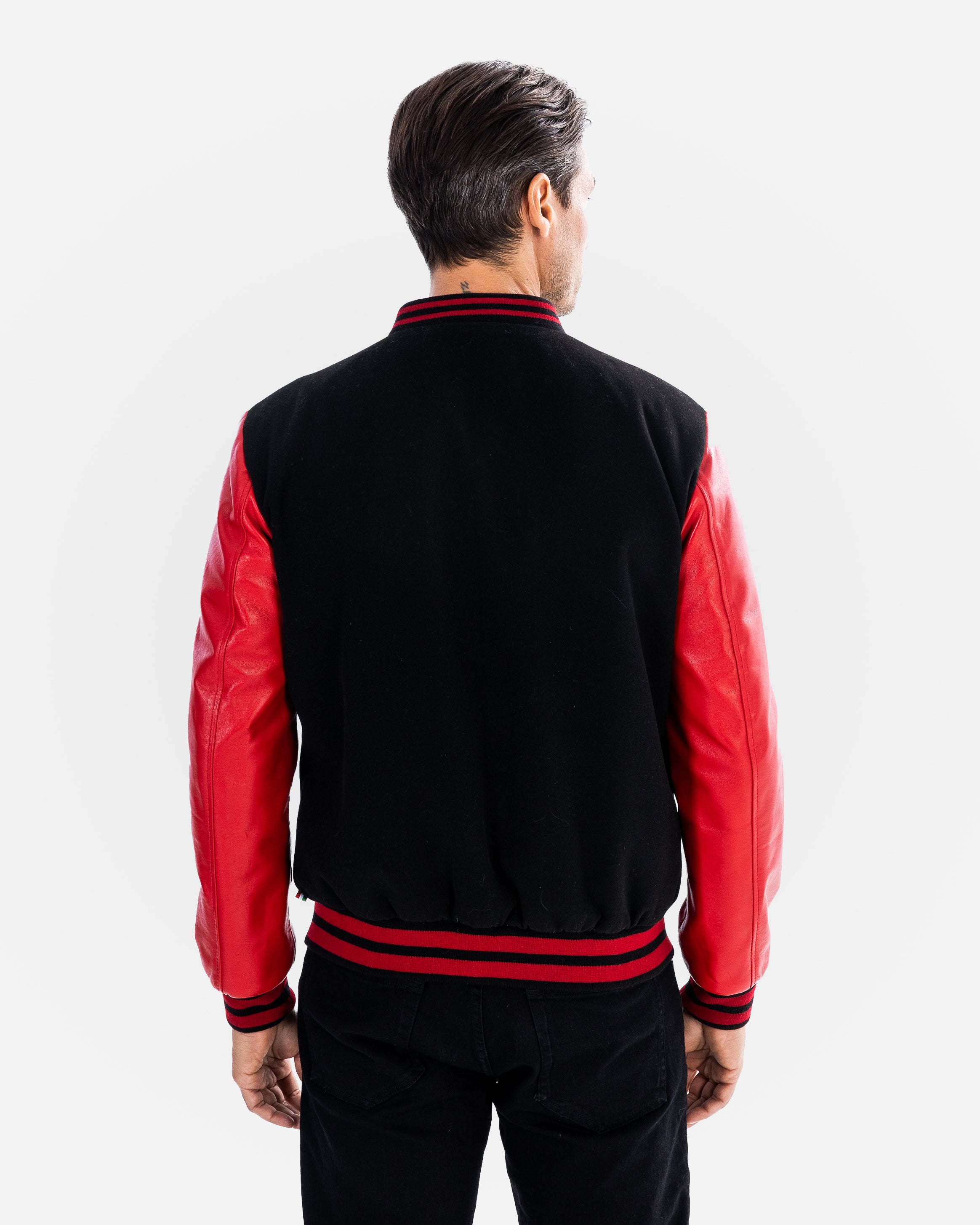 Tommy Bomber Jacket With Leather Sleeves