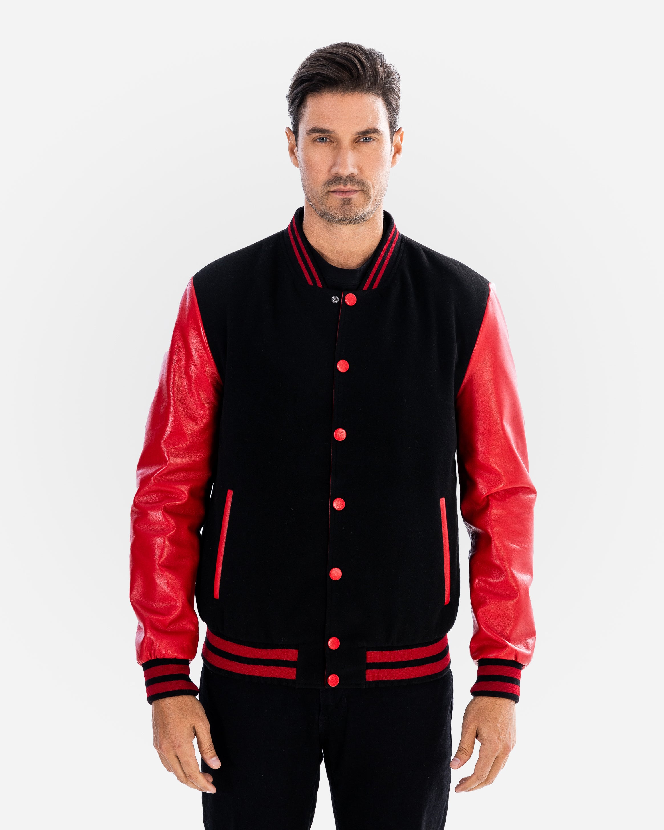 Tommy Bomber Jacket With Leather Sleeves