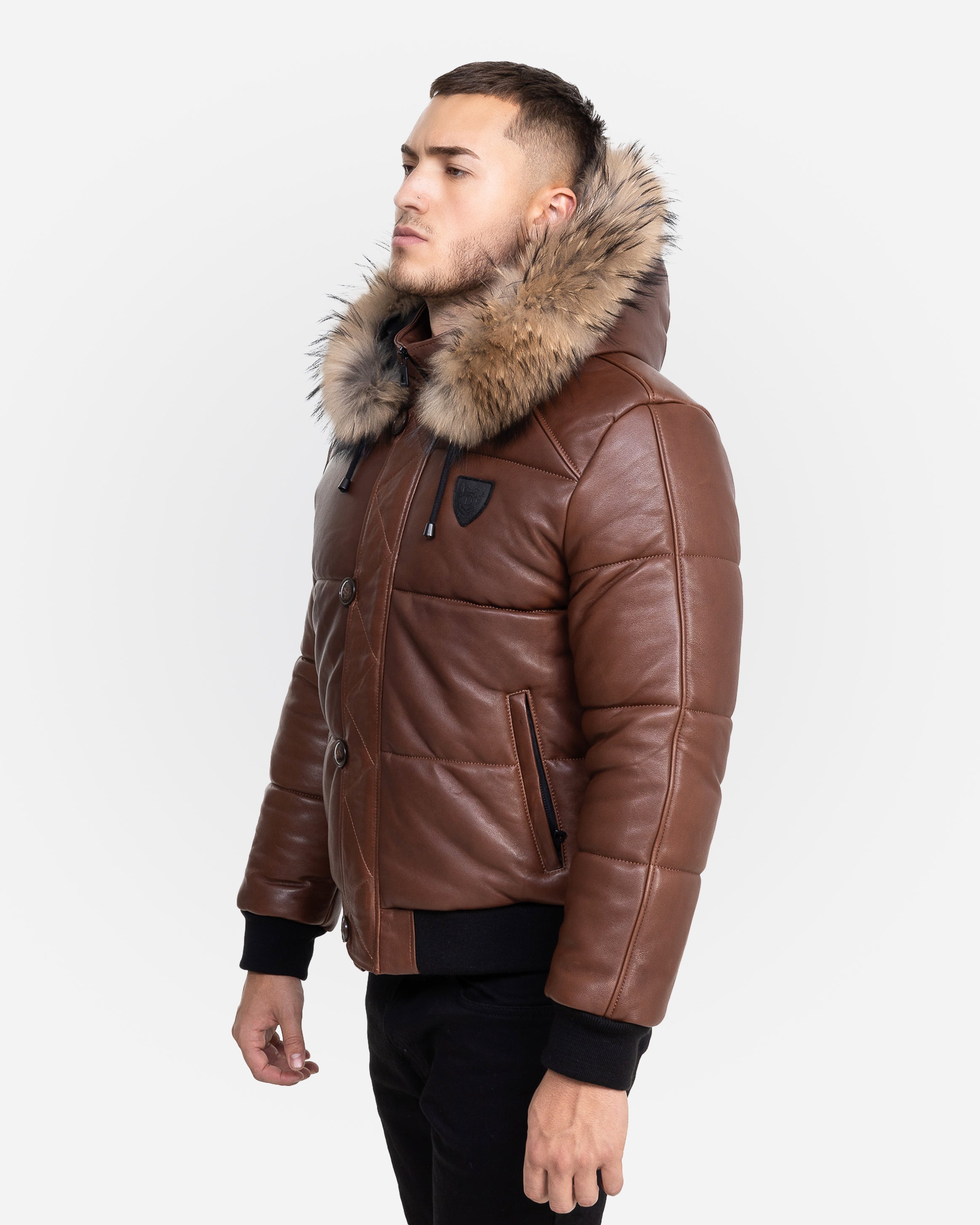 Arctic Men’s Winter Leather Coat With Natural Fur-thumbmail-11