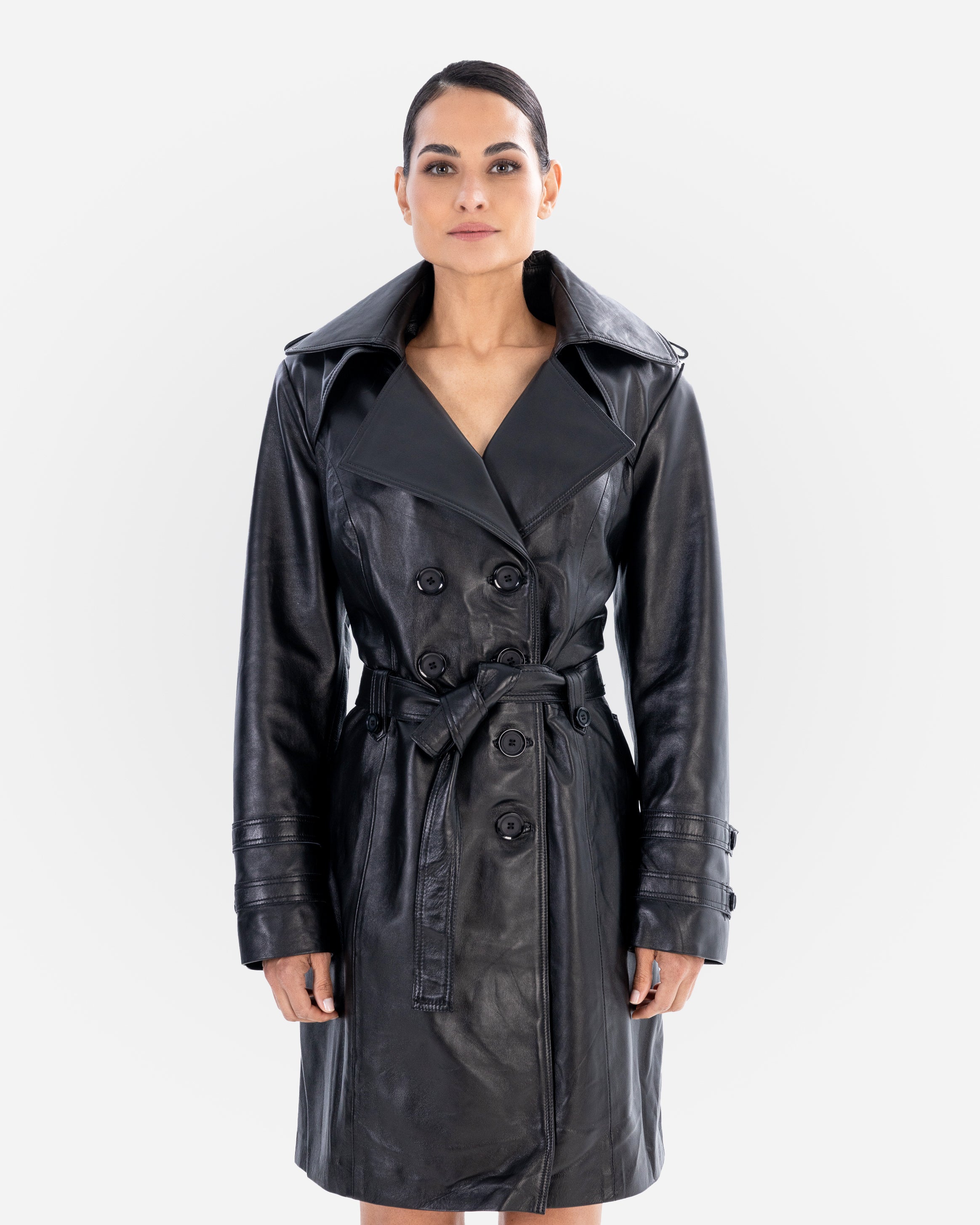 Lauren Leather Trench Coat