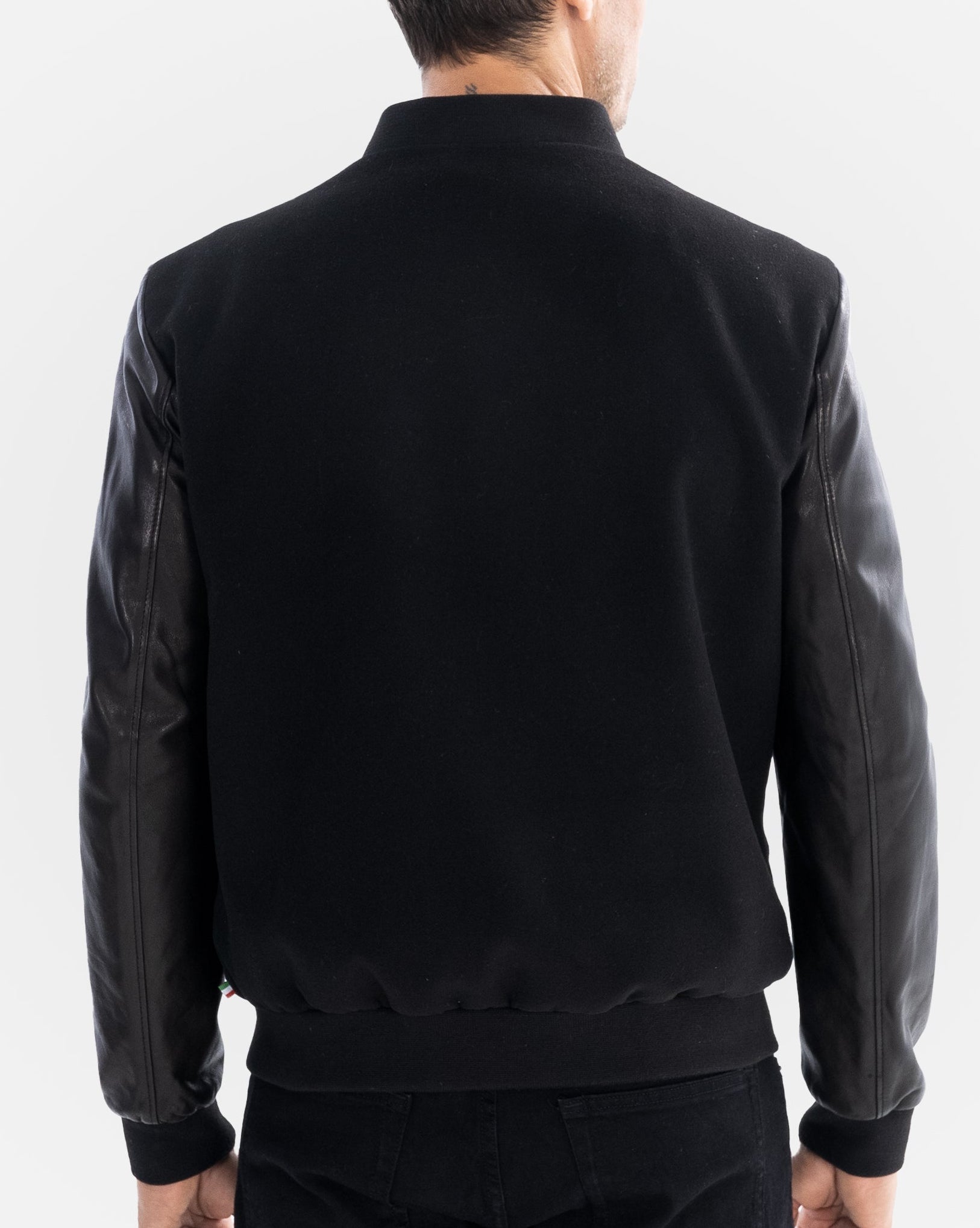 Tommy Bomber Jacket With Leather Sleeves-thumbmail-8