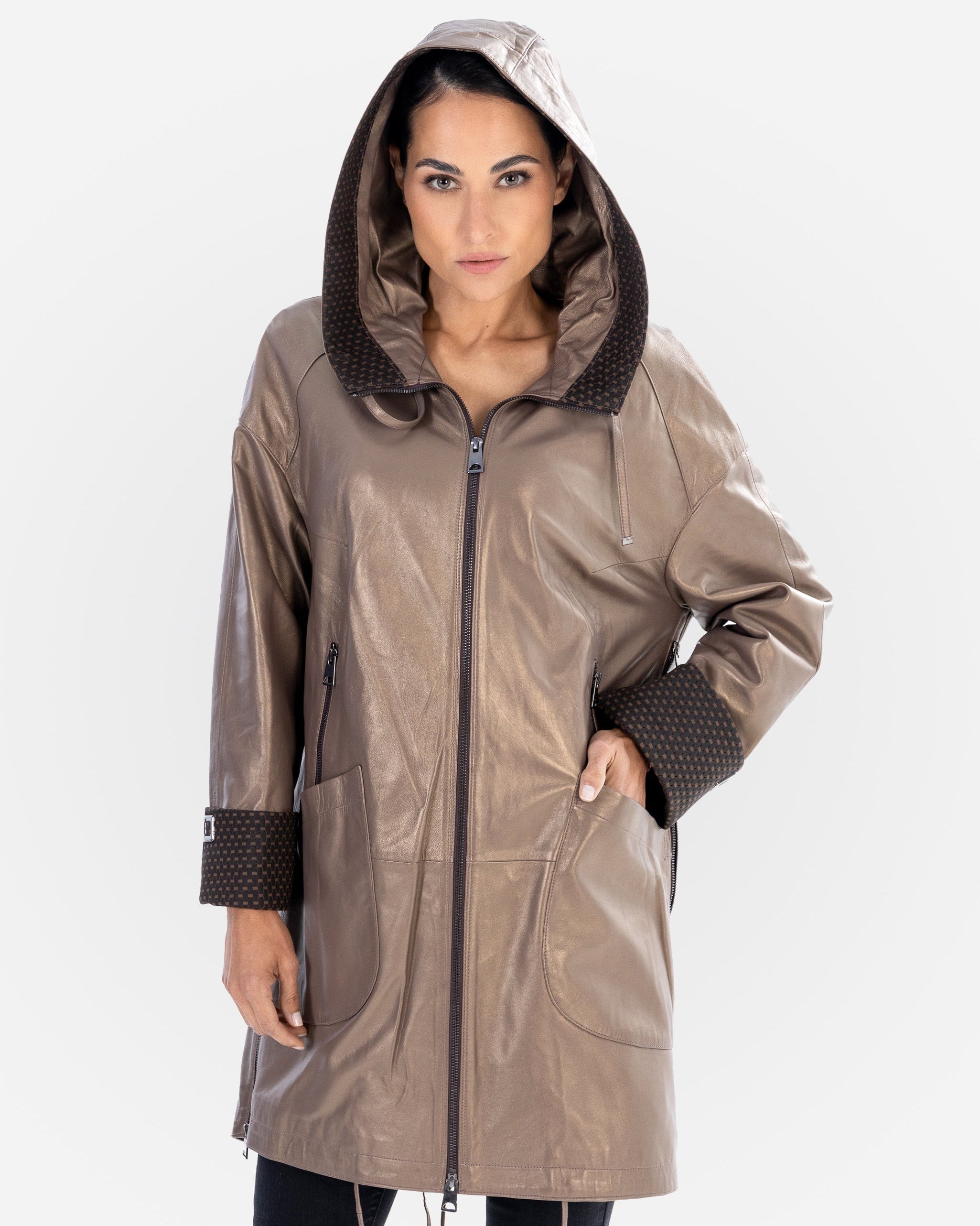 KAYLA Leather trench coat-thumbmail-8