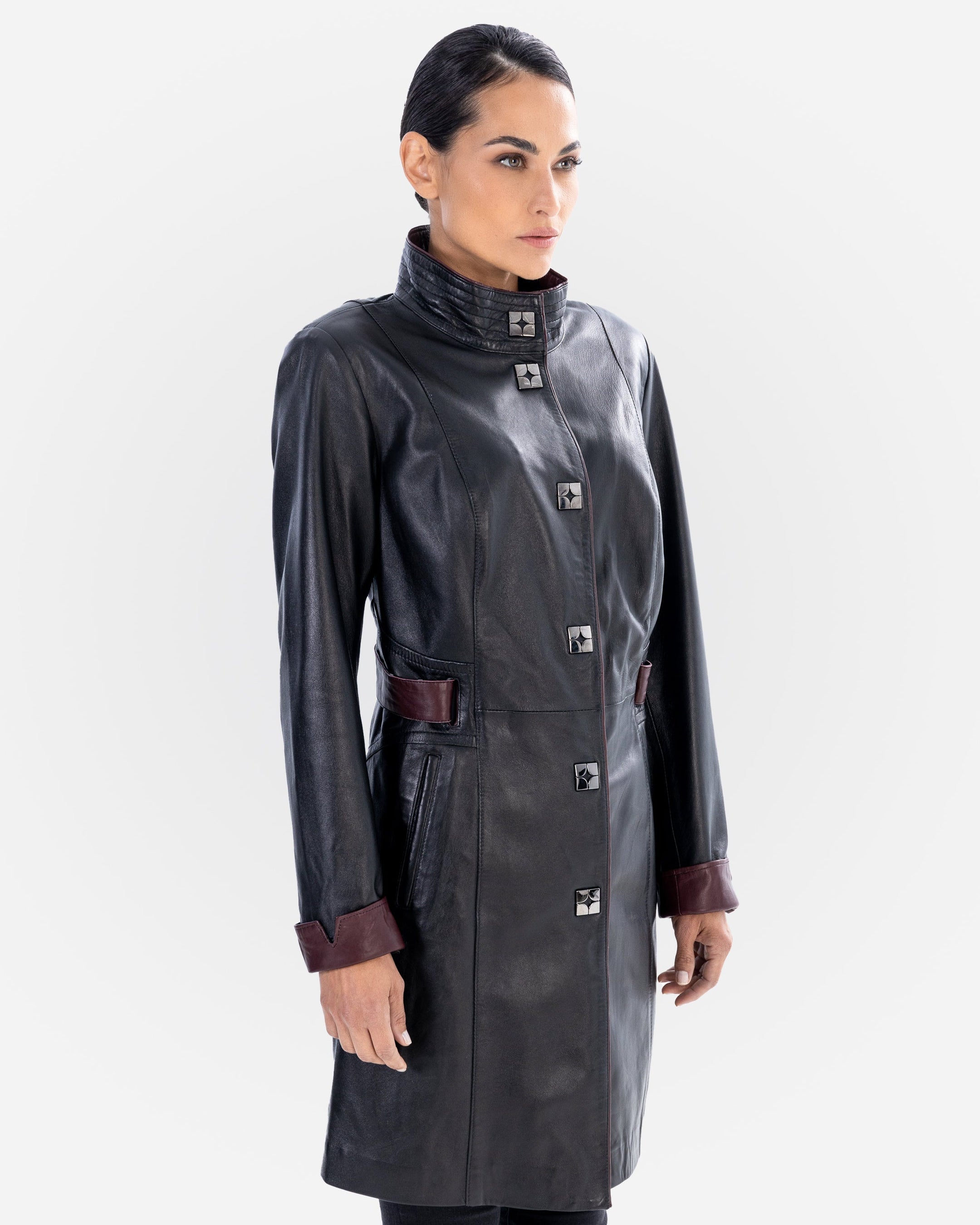ELENA Leather Trench Coat-thumbmail-2