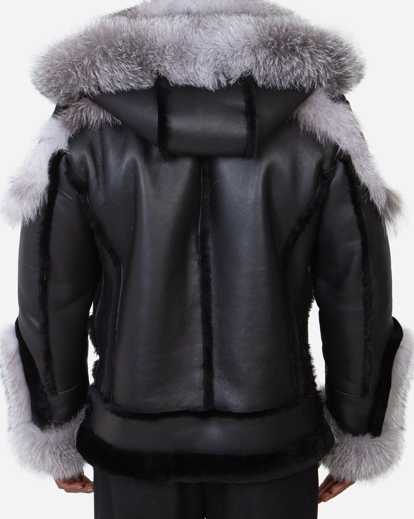 Clyde Shearling – Silver Fox Fur Coat-thumbmail-6