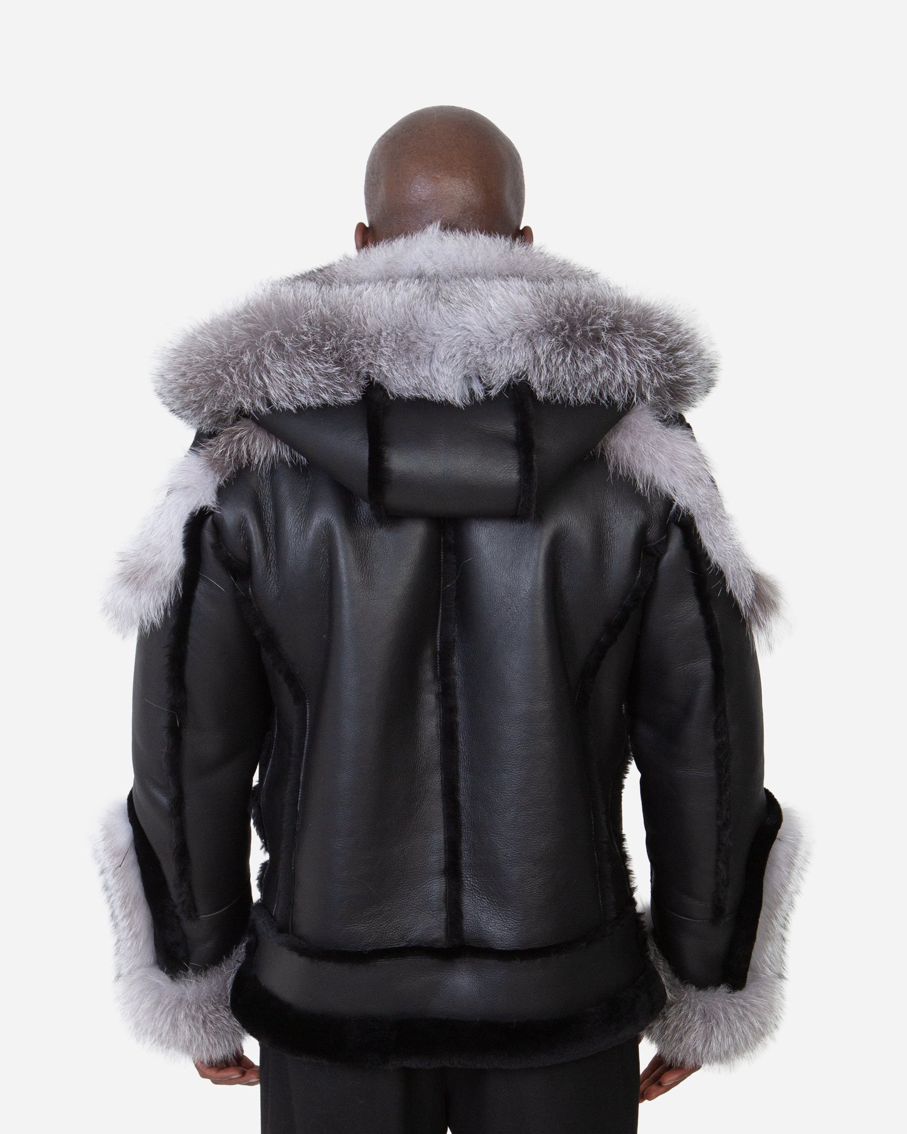 Clyde Shearling – Silver Fox Fur Coat-thumbmail-2