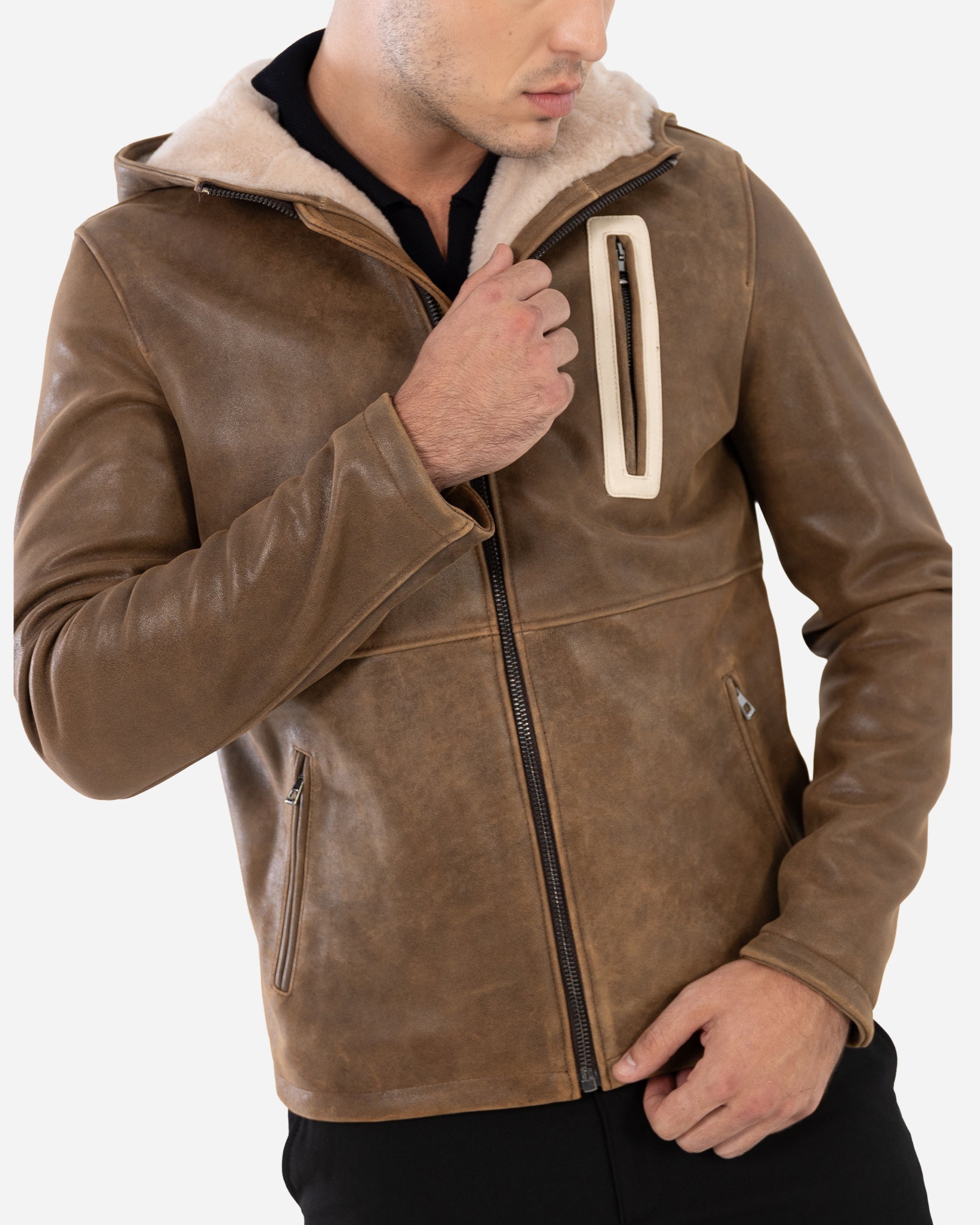 Philippe  shearling-lined  Leather Jacket-thumbmail-4