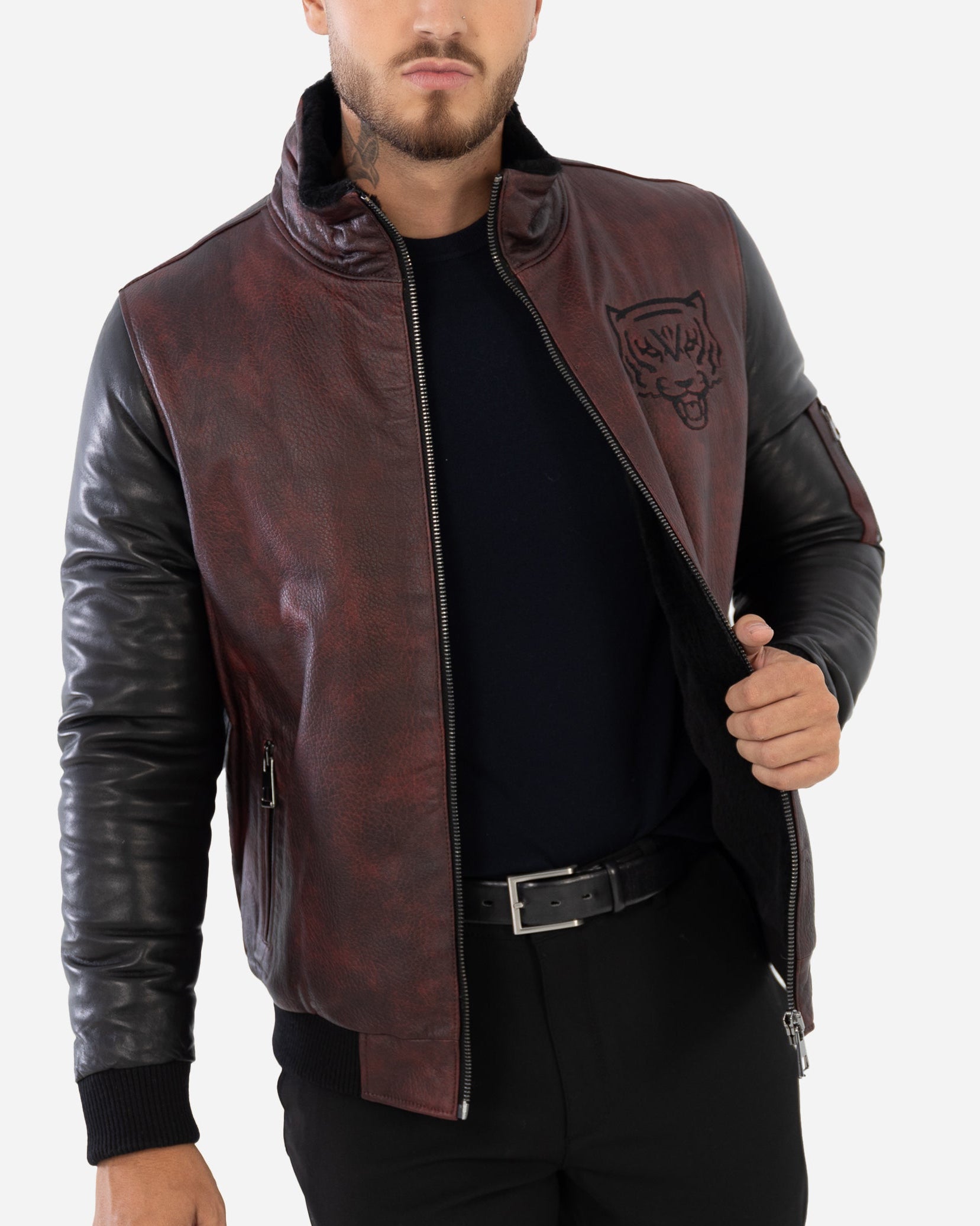 Elio Sheepskin Leather Jacket-thumbmail-4
