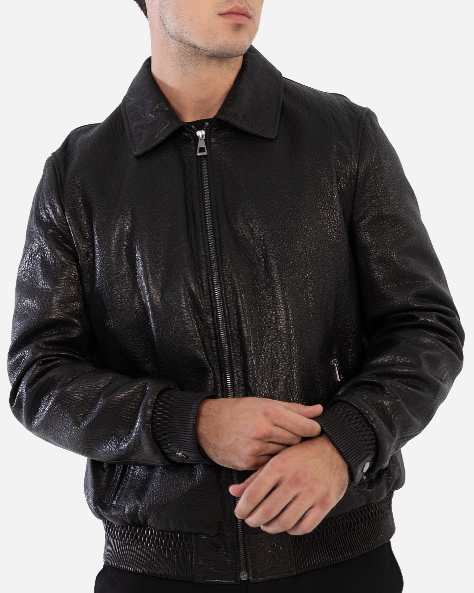 Ember Leather bomber Jacket-3