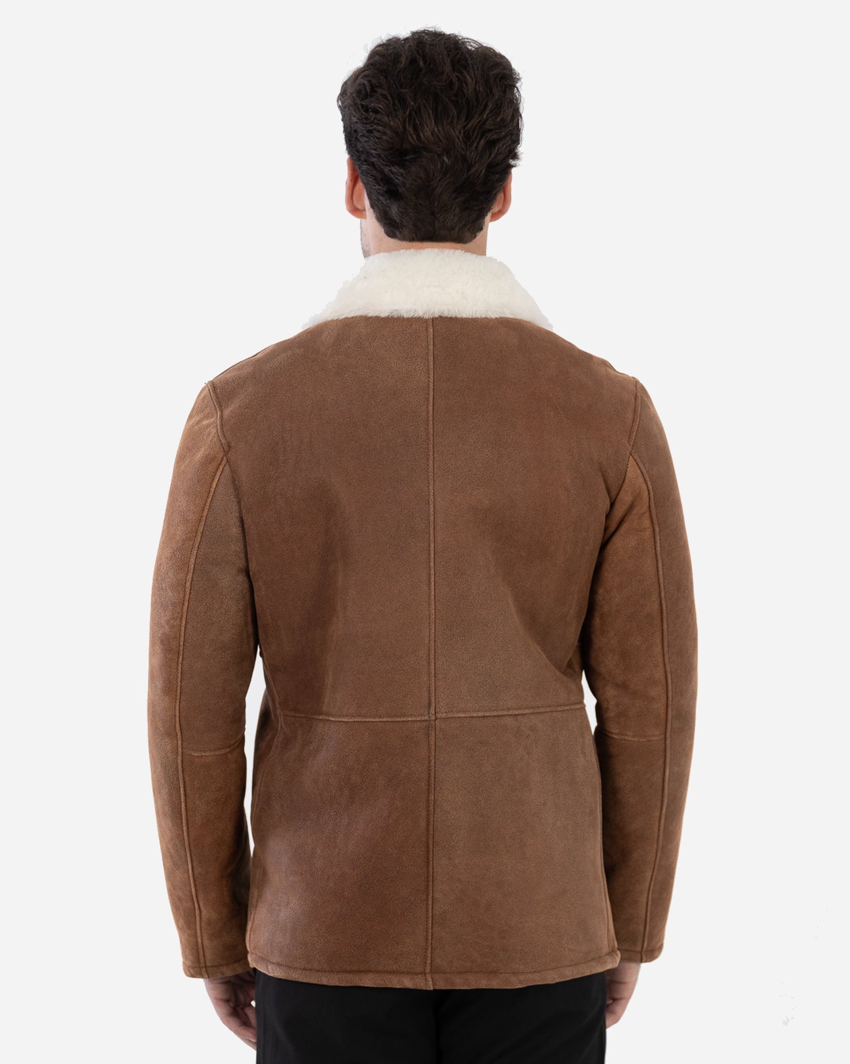 Leano shearling double-breasted coat-thumbmail-4