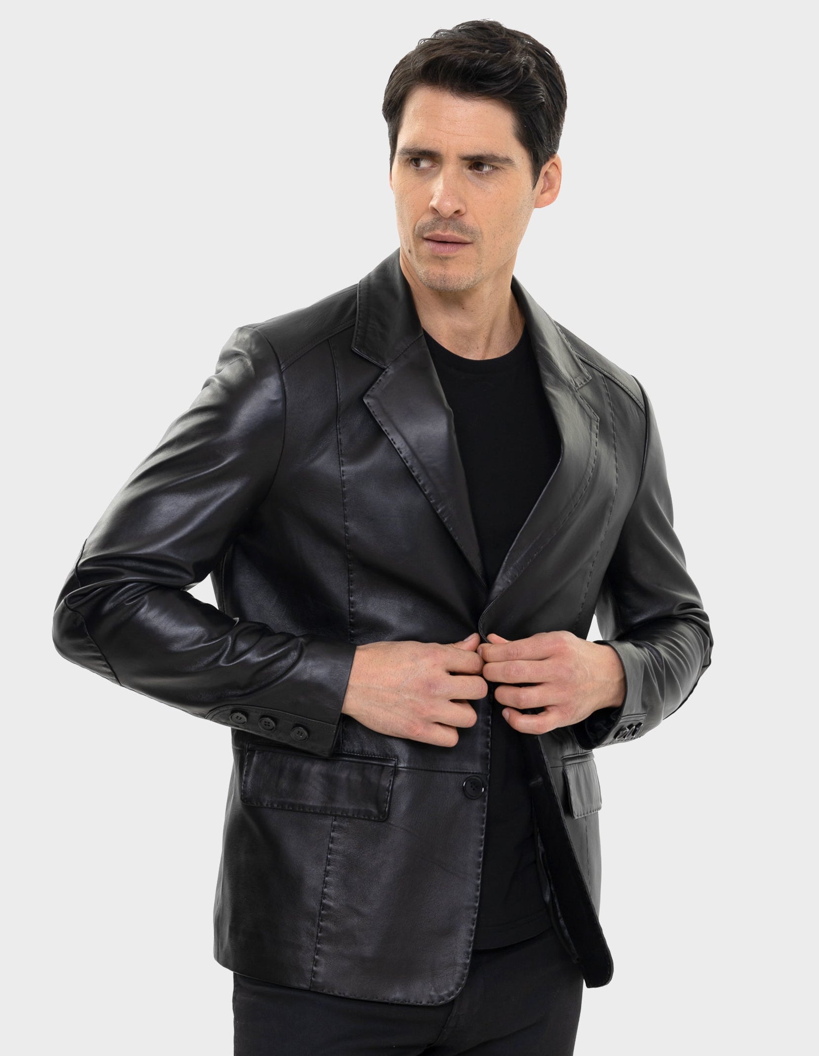 Mencia Leather Blazer-thumbmail-3
