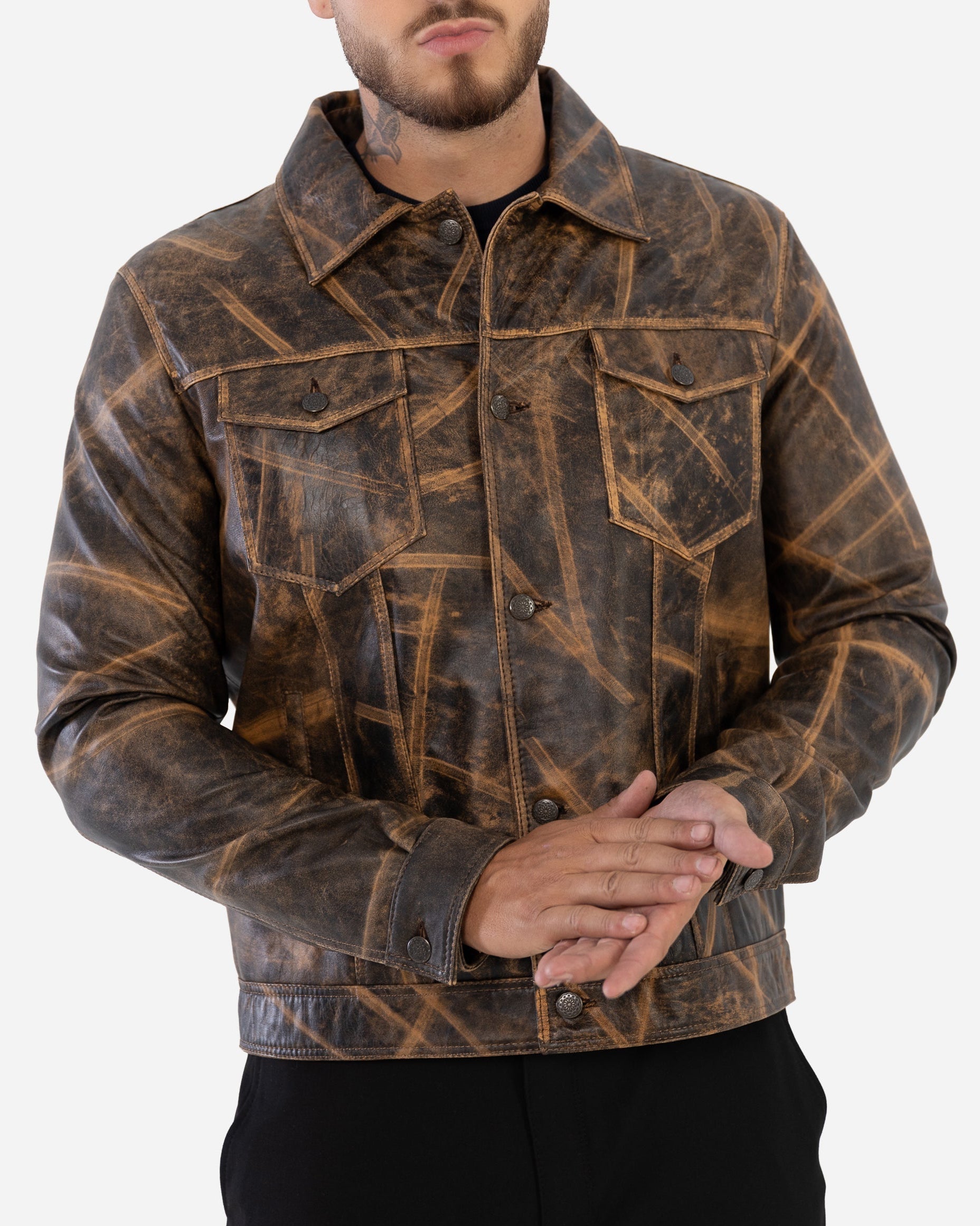 LEVI JACKET IN VINTAGE GRAINED LAMBSKIN-thumbmail-3