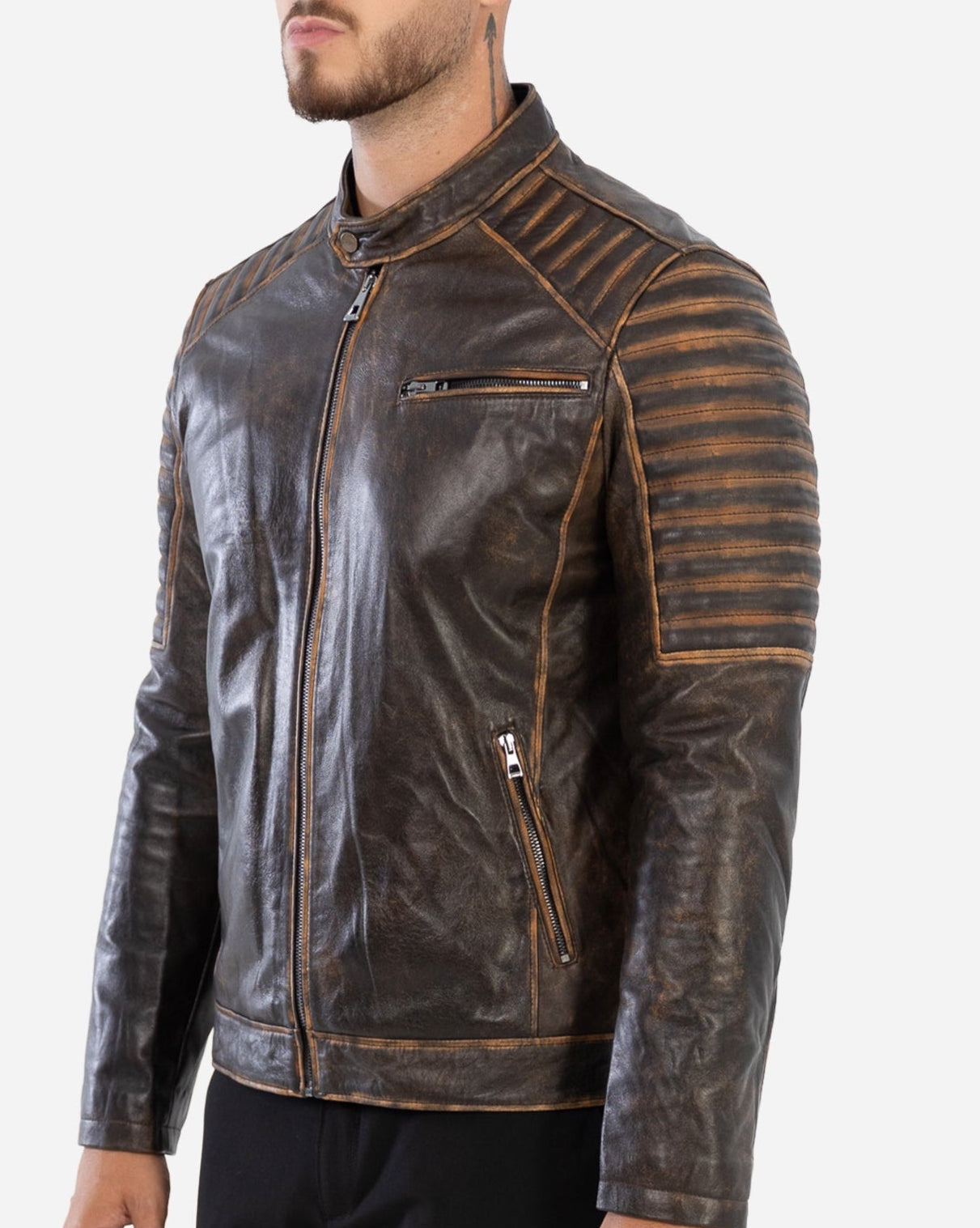 LEO JACKET IN VINTAGE GRAINED LAMBSKIN-4