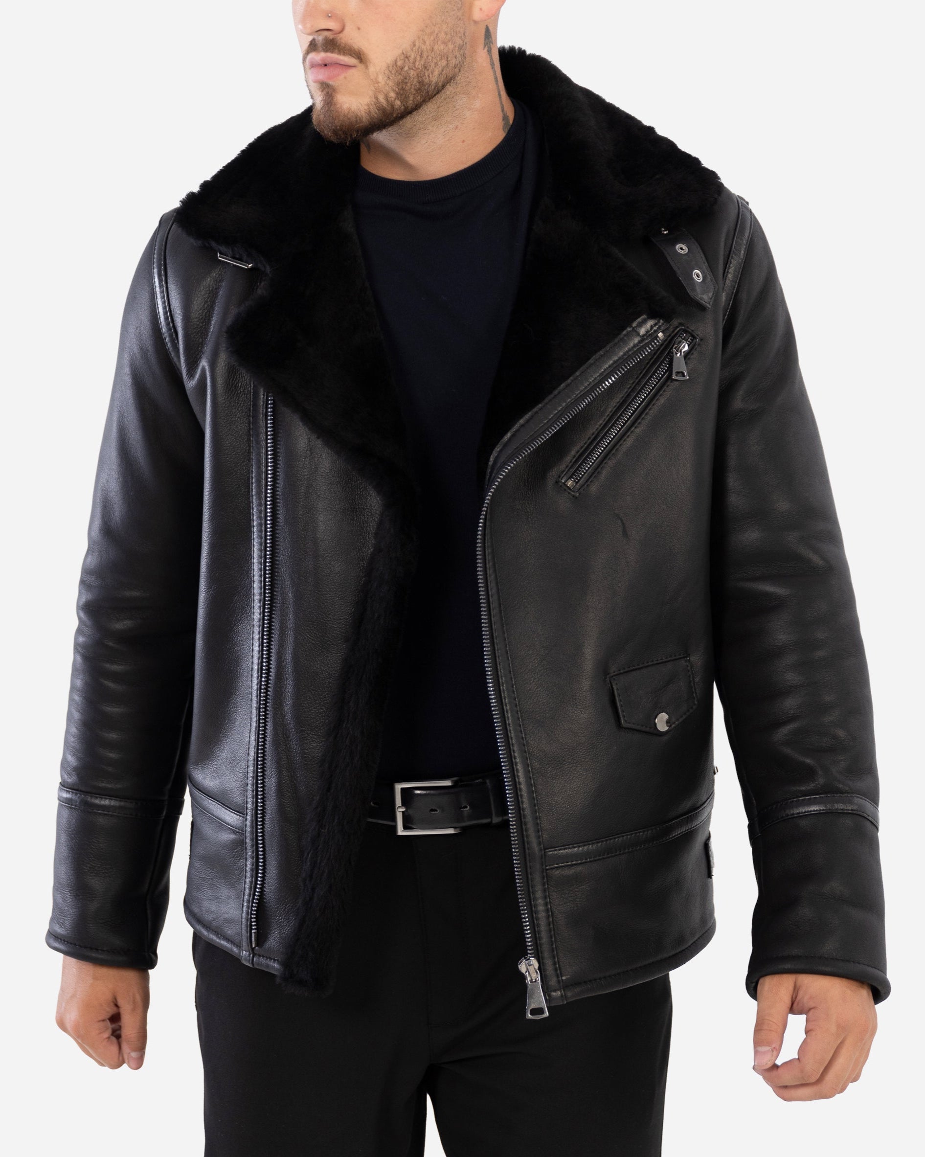 MILAN  premium shearling biker jacket-thumbmail-2