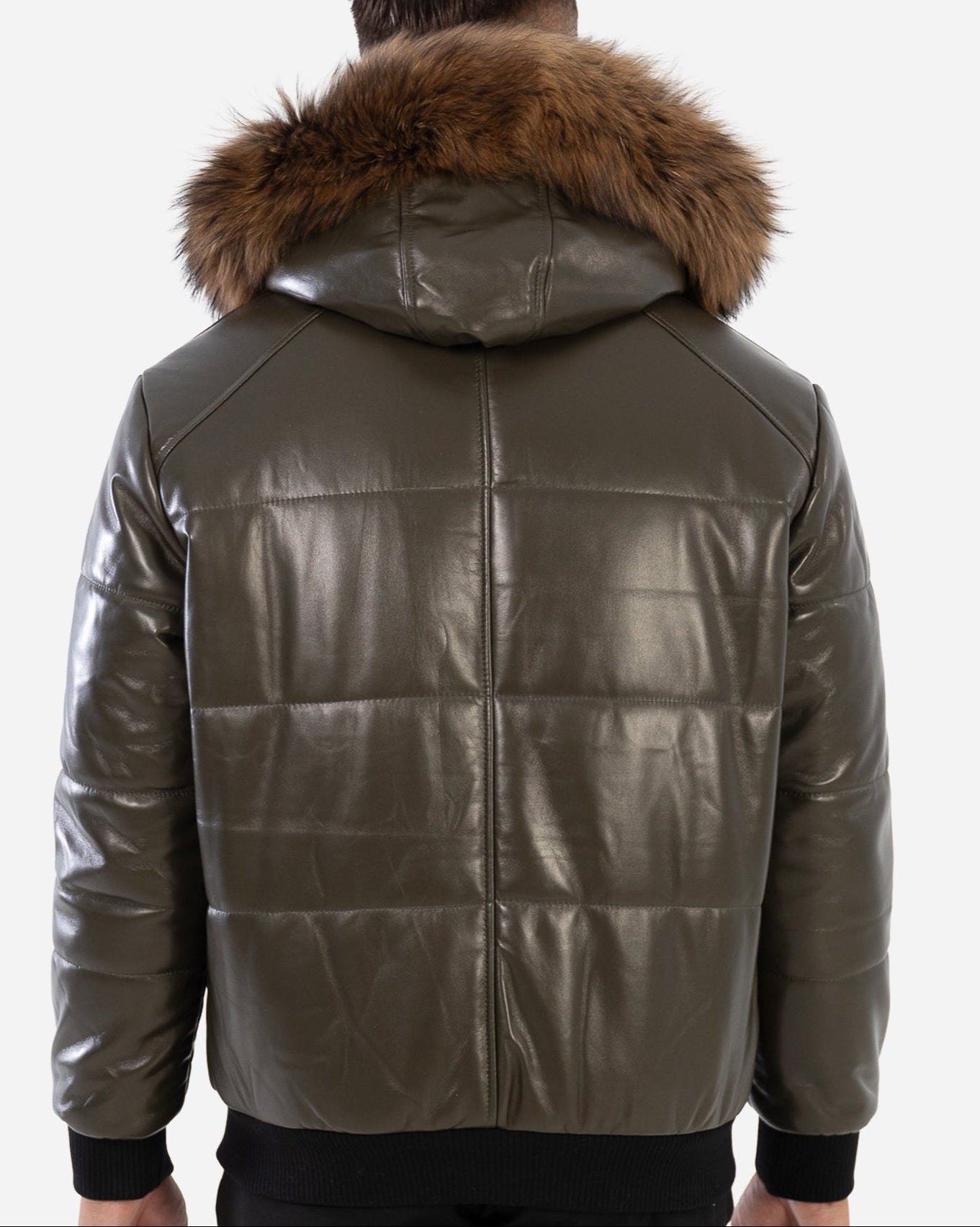 Arctic Men’s Winter Leather Coat With Silver Fox Fur-thumbmail-7