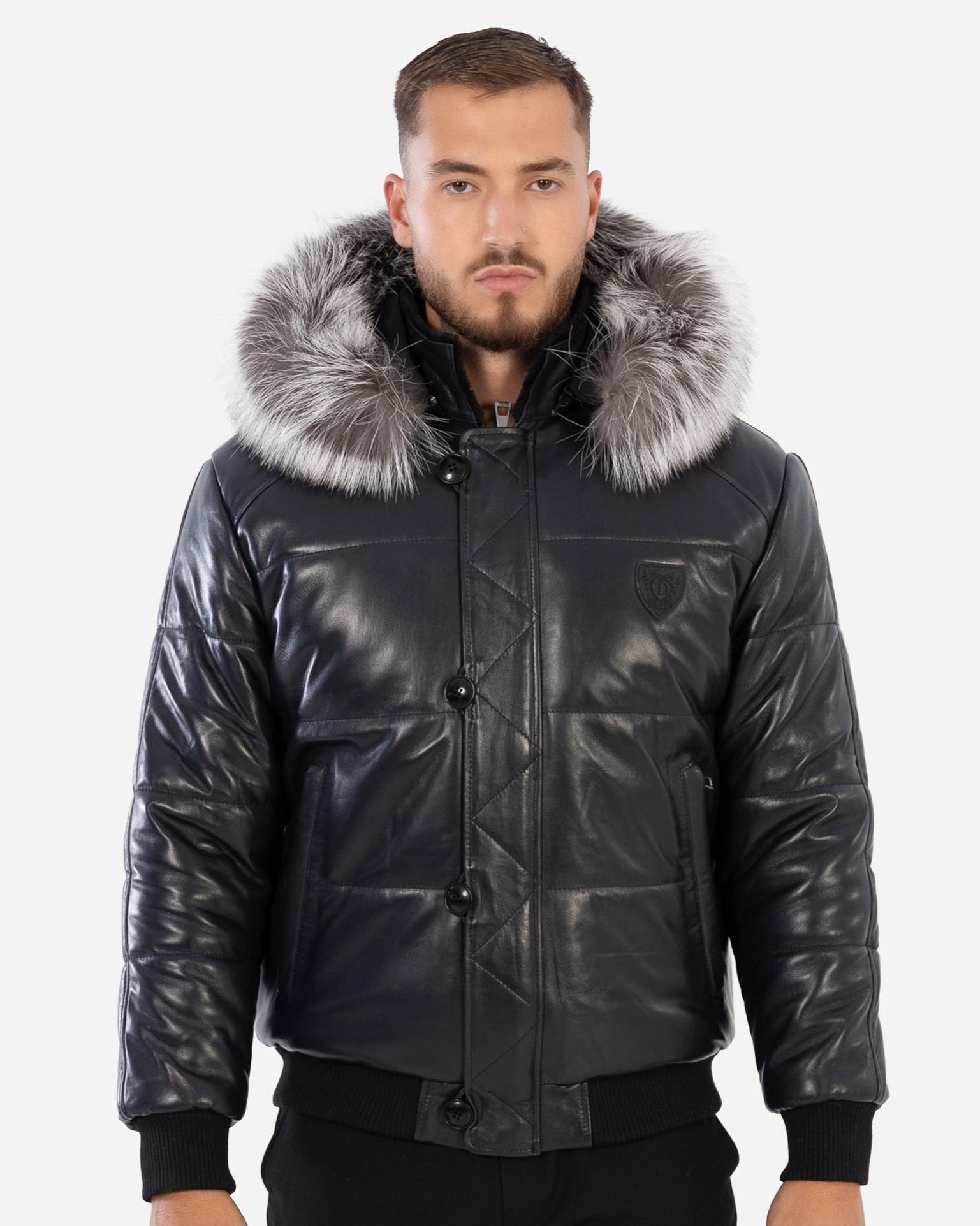 Arctic Men’s Winter Leather Coat With Natural Fur-thumbmail-5