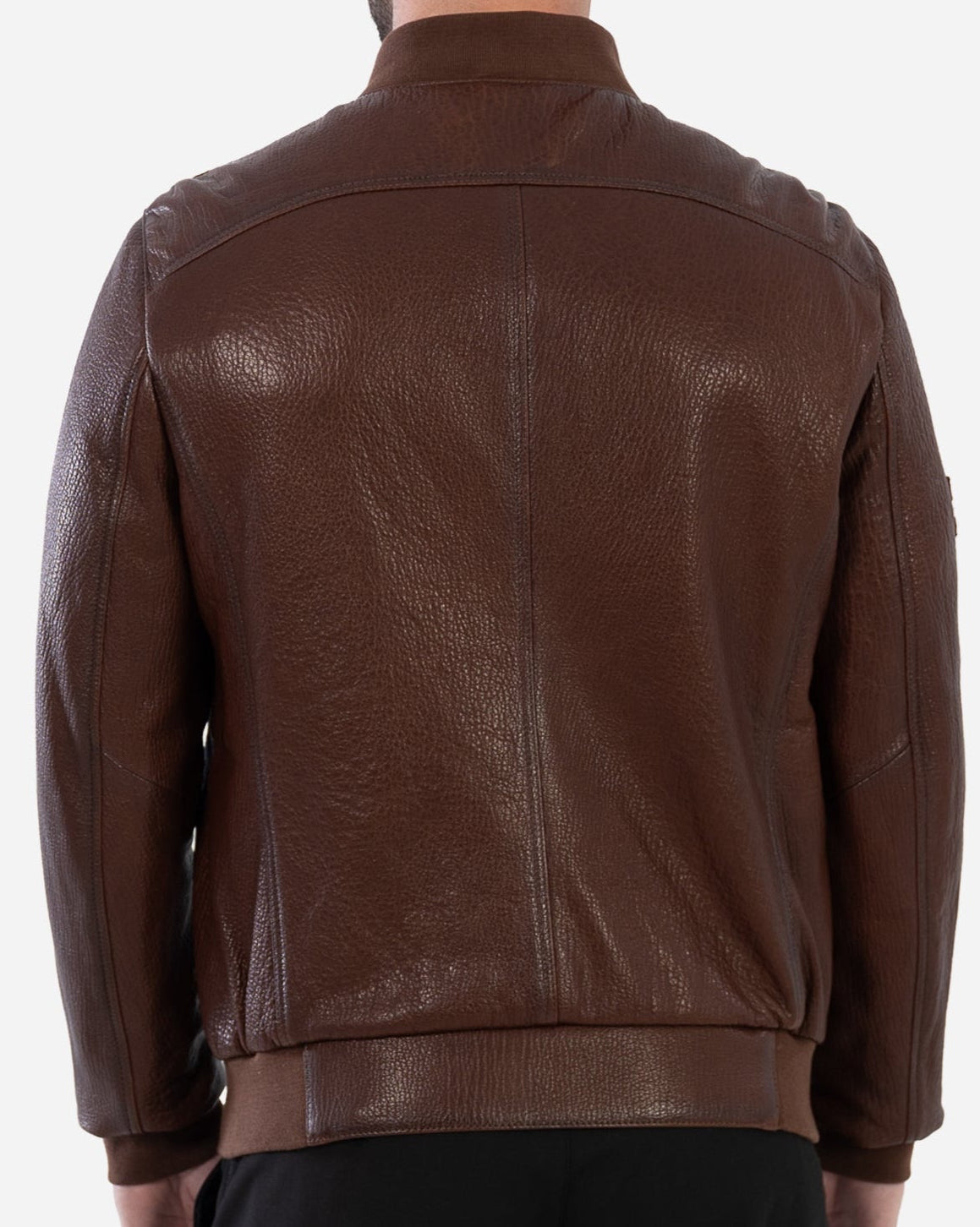 SCOTT BOMBER JACKET IN GRAINED LEATHER-thumbmail-3