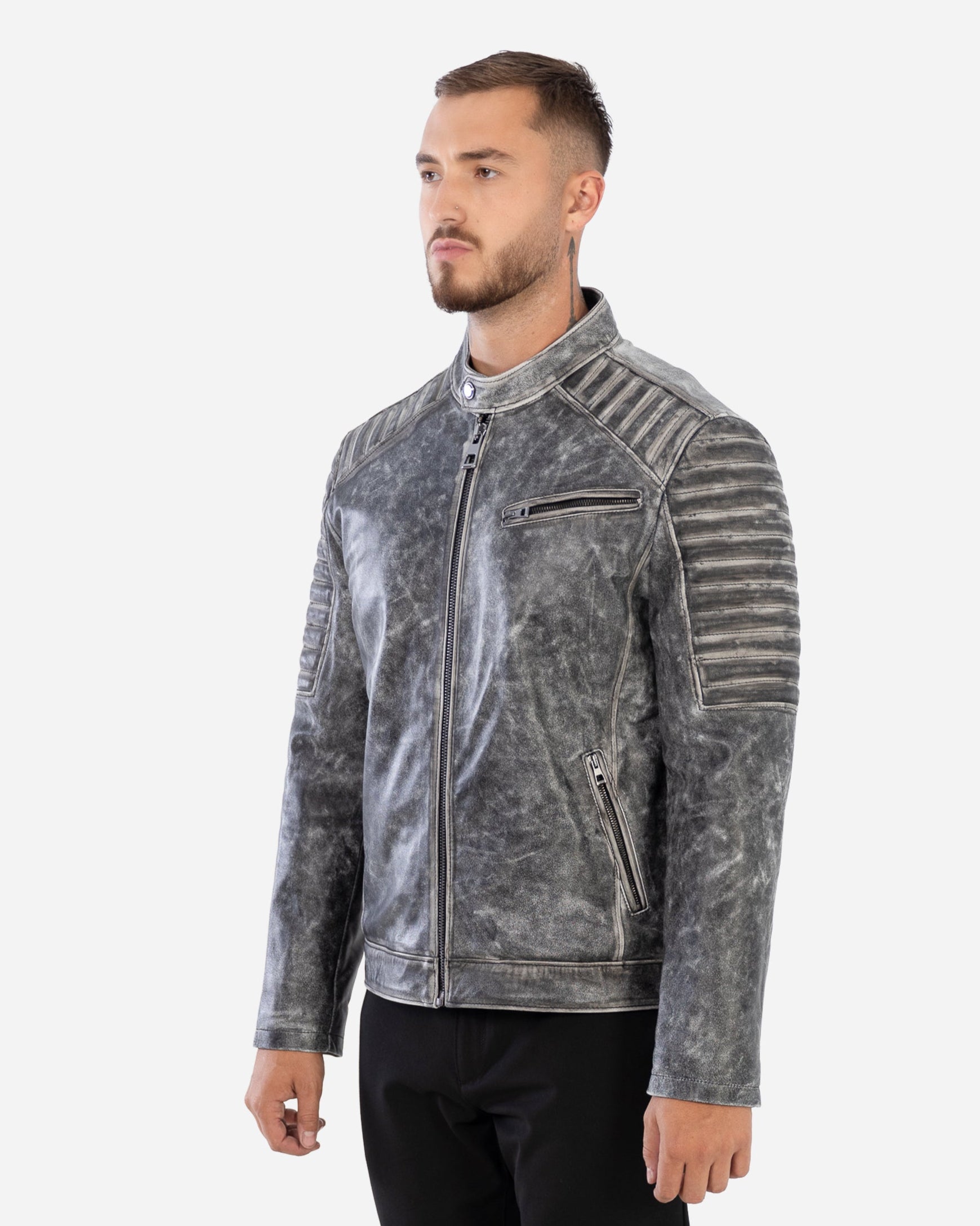 Kai Biker JACKET IN VINTAGE GRAINED LAMBSKIN-thumbmail-3