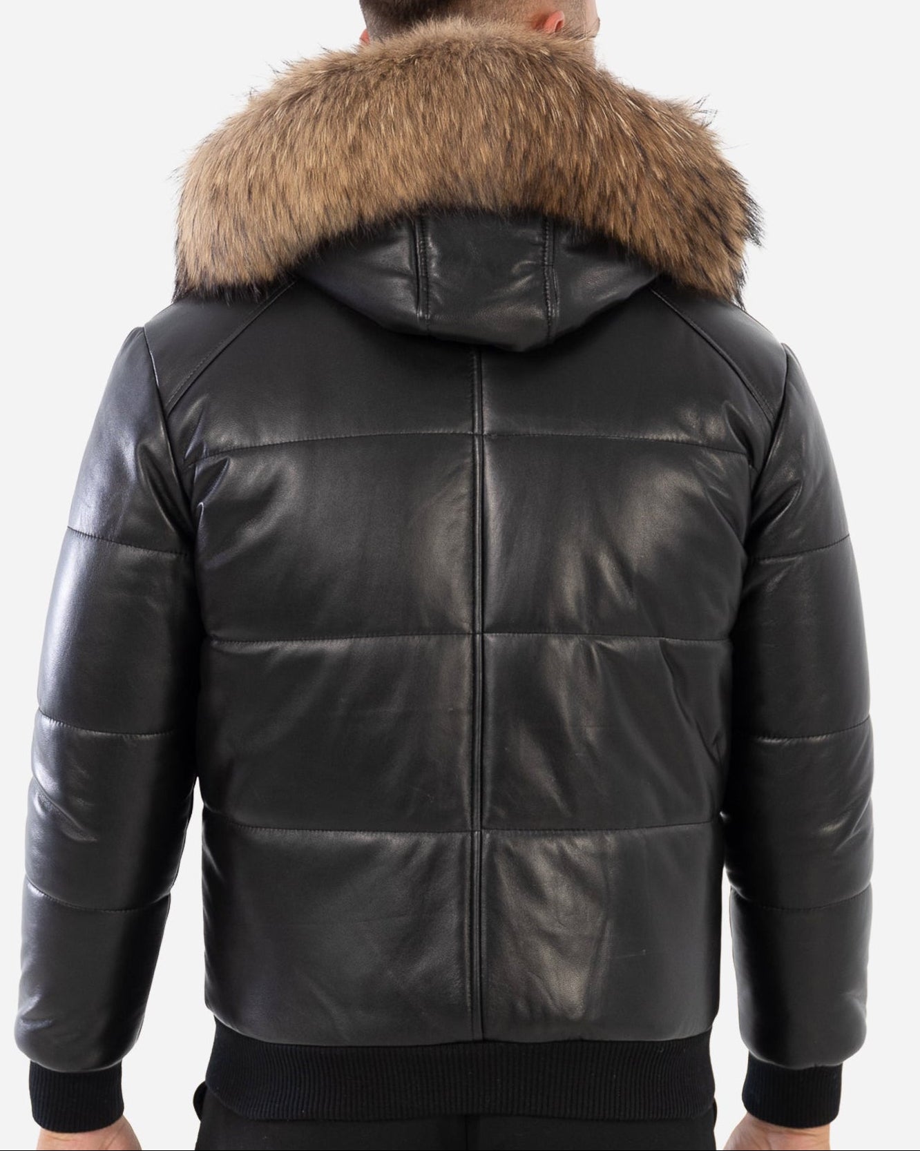 Arctic Men’s Winter Leather Coat With Natural Fur-thumbmail-3