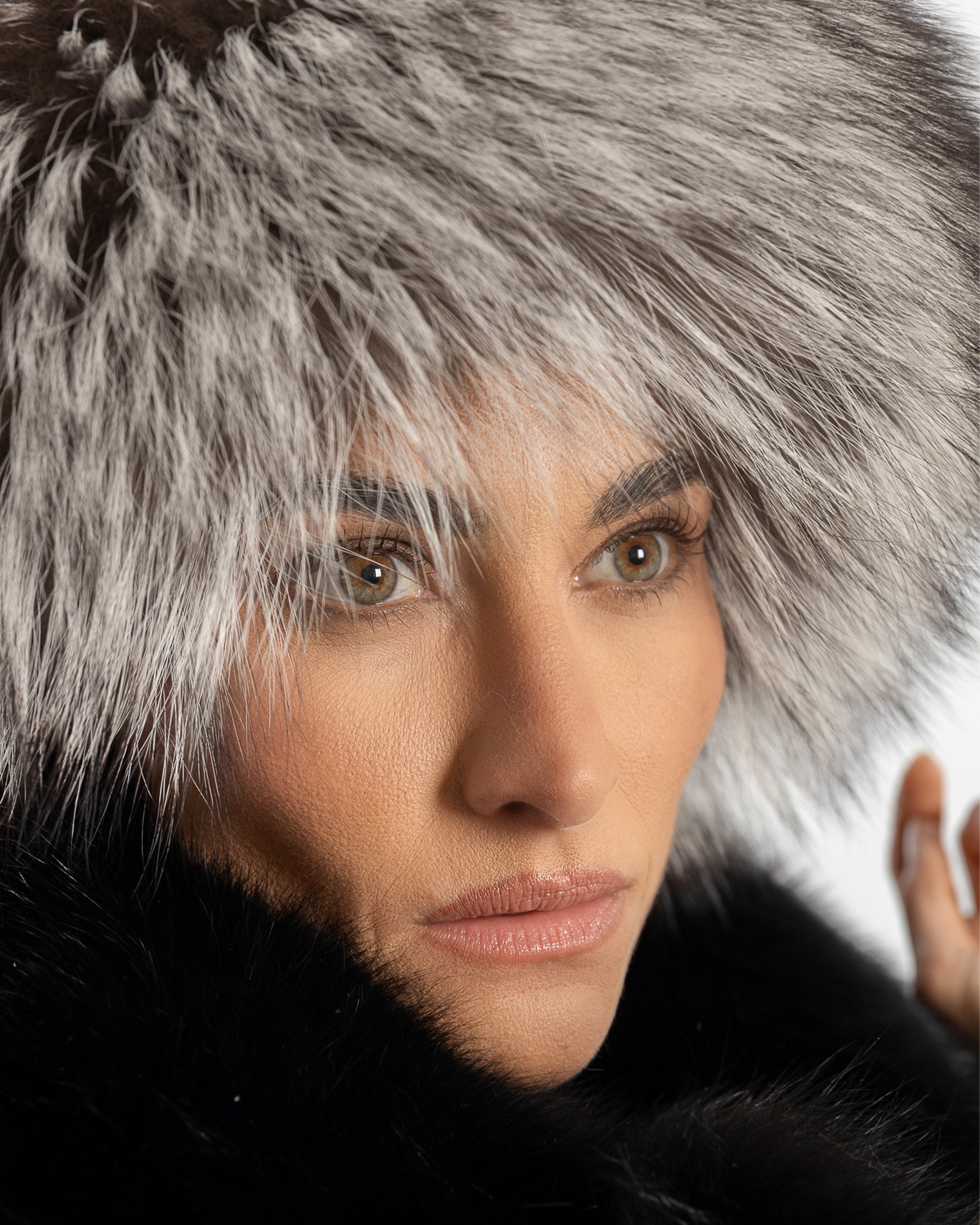 Silver Fox Fur Leather Hat – Dimitri