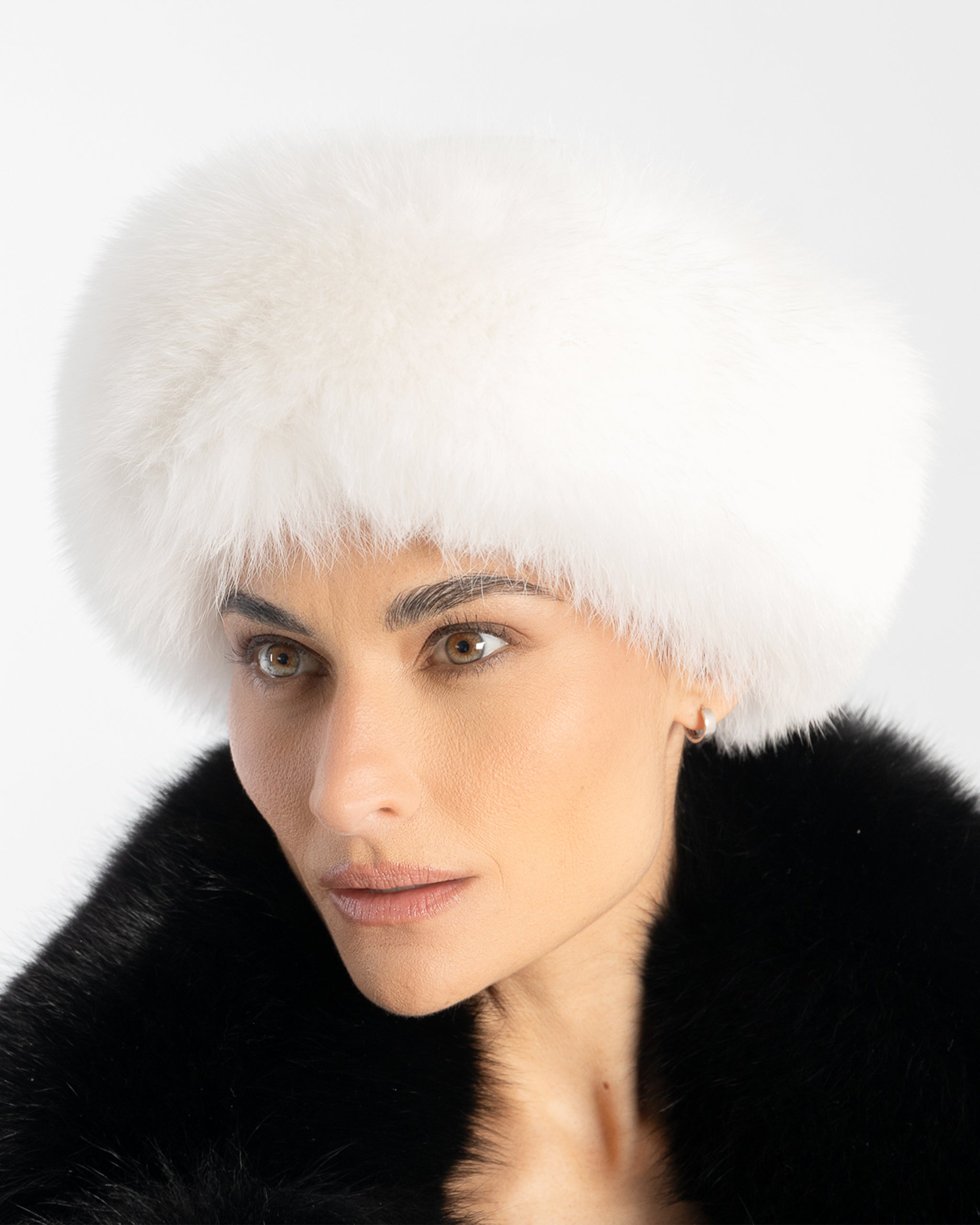 White Fox Fur Leather Hat-thumbmail-3