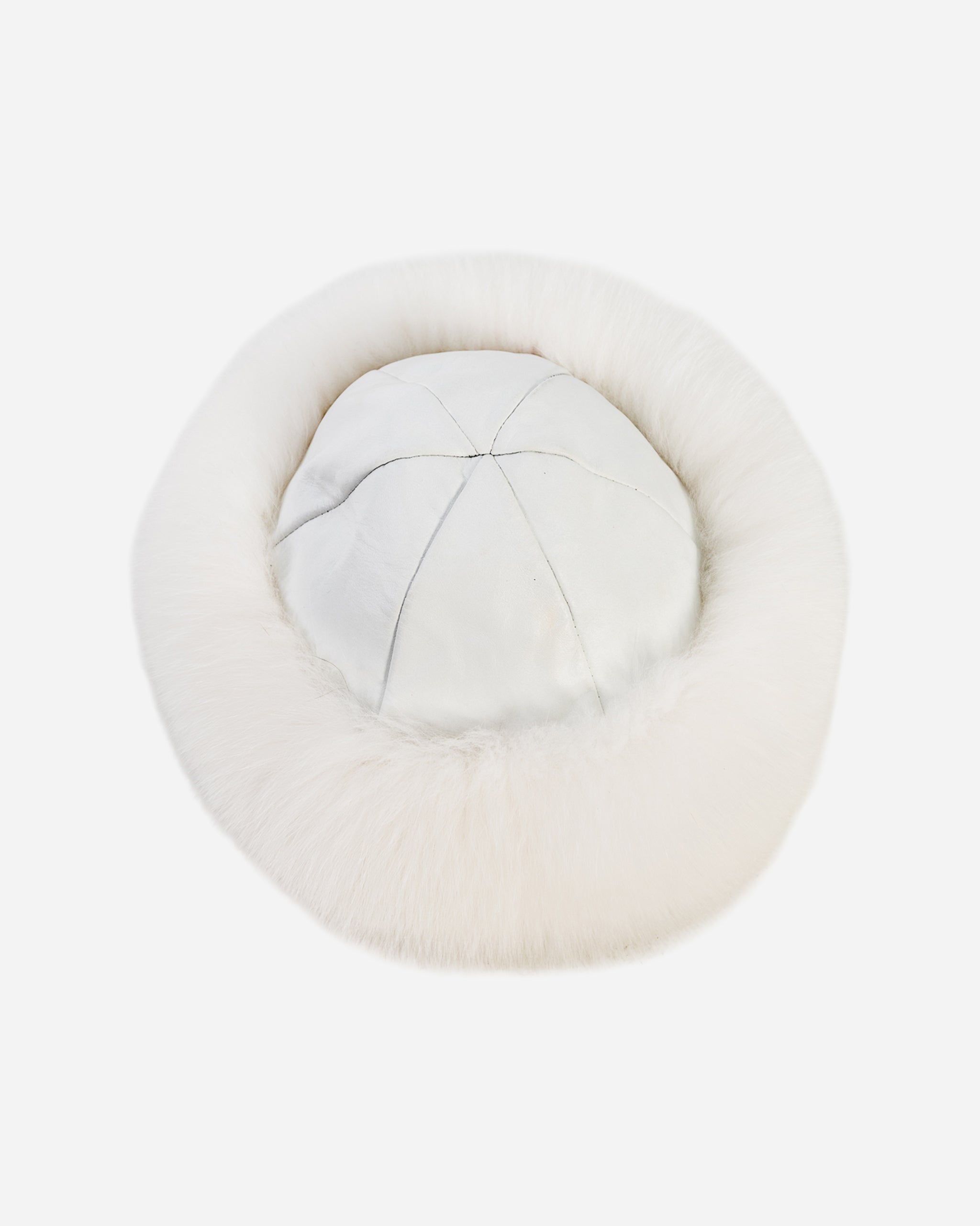 White Fox Fur Leather Hat-thumbmail-4