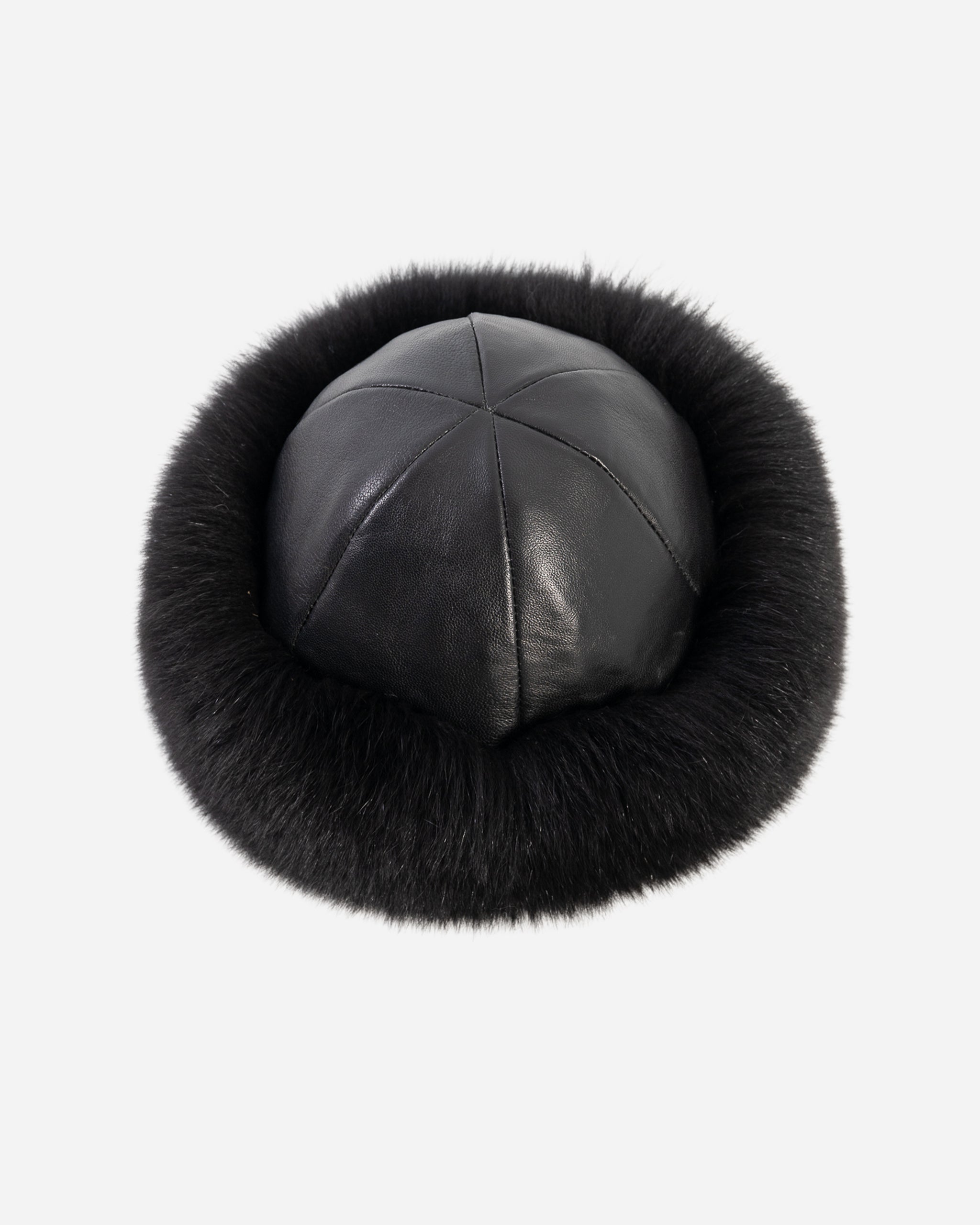 Black Fox Fur Leather Hat – Dimitri