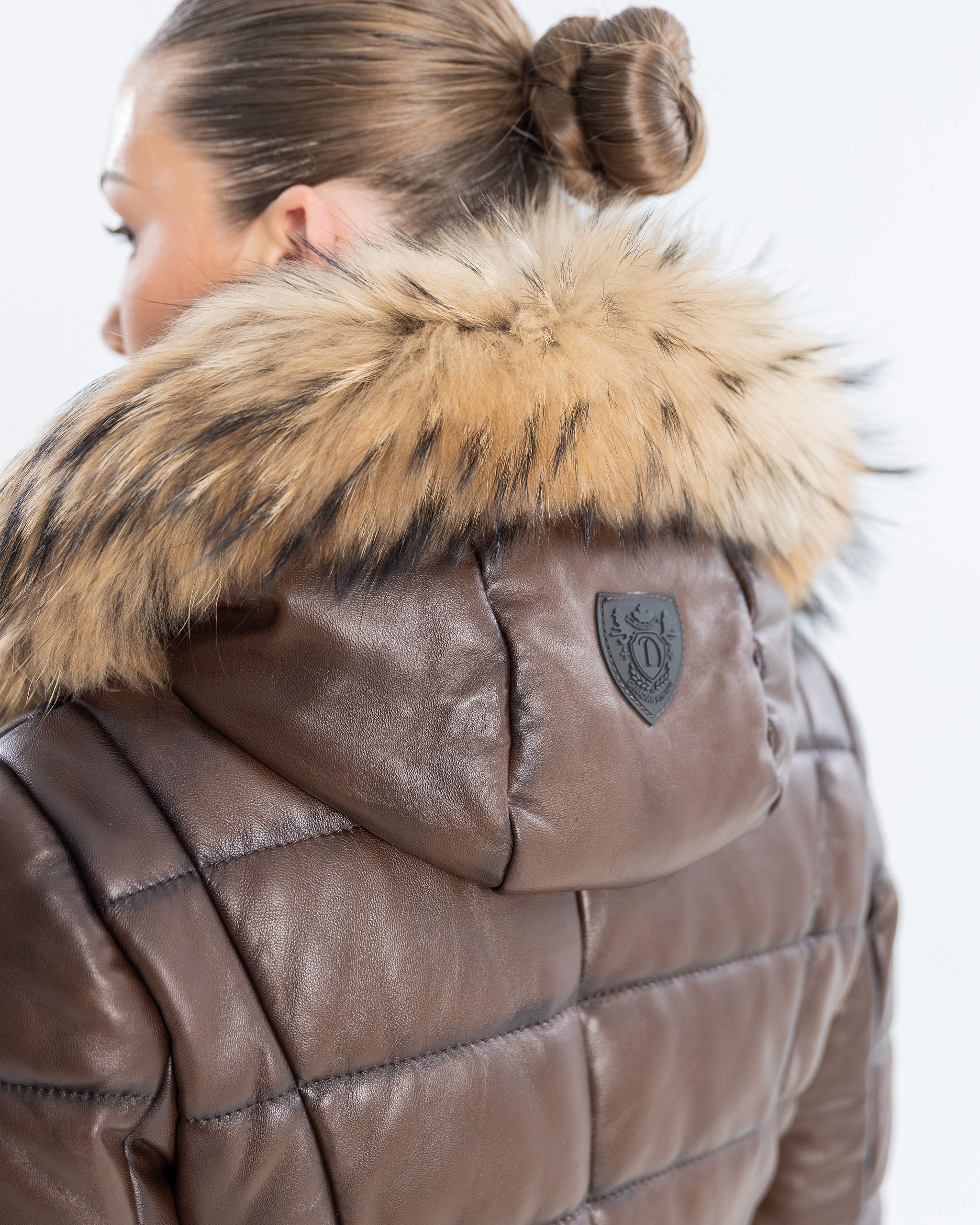 Lyanna Puffer  Leather Jacket-6