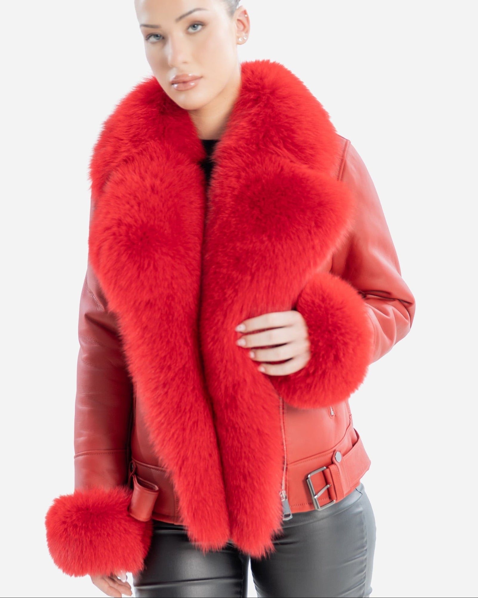 Bianca Shearling - Red Fox Jacket-thumbmail-4